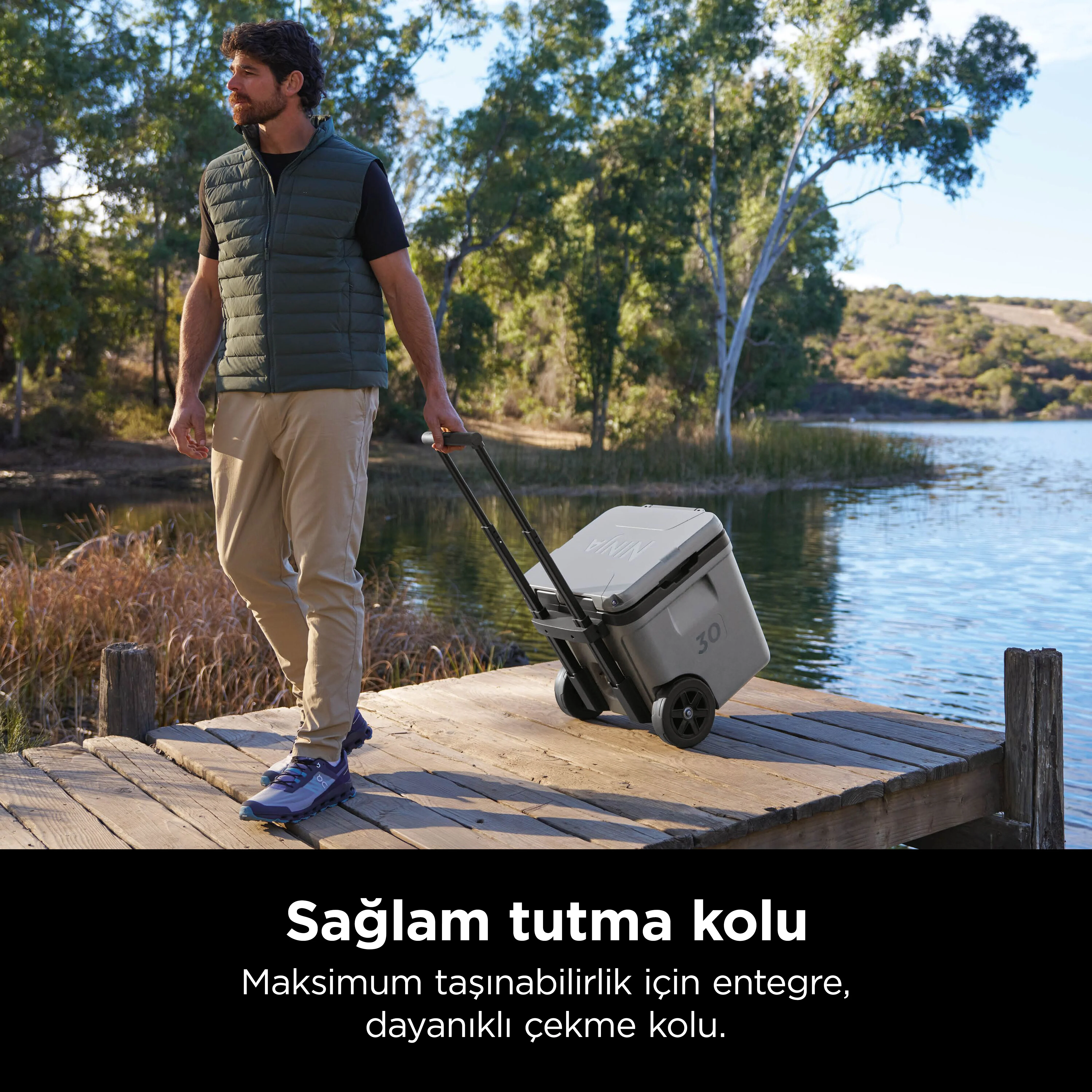 Ninja FrostVault Tekerlekli Cooler 28 Litre - Gri - Image 4