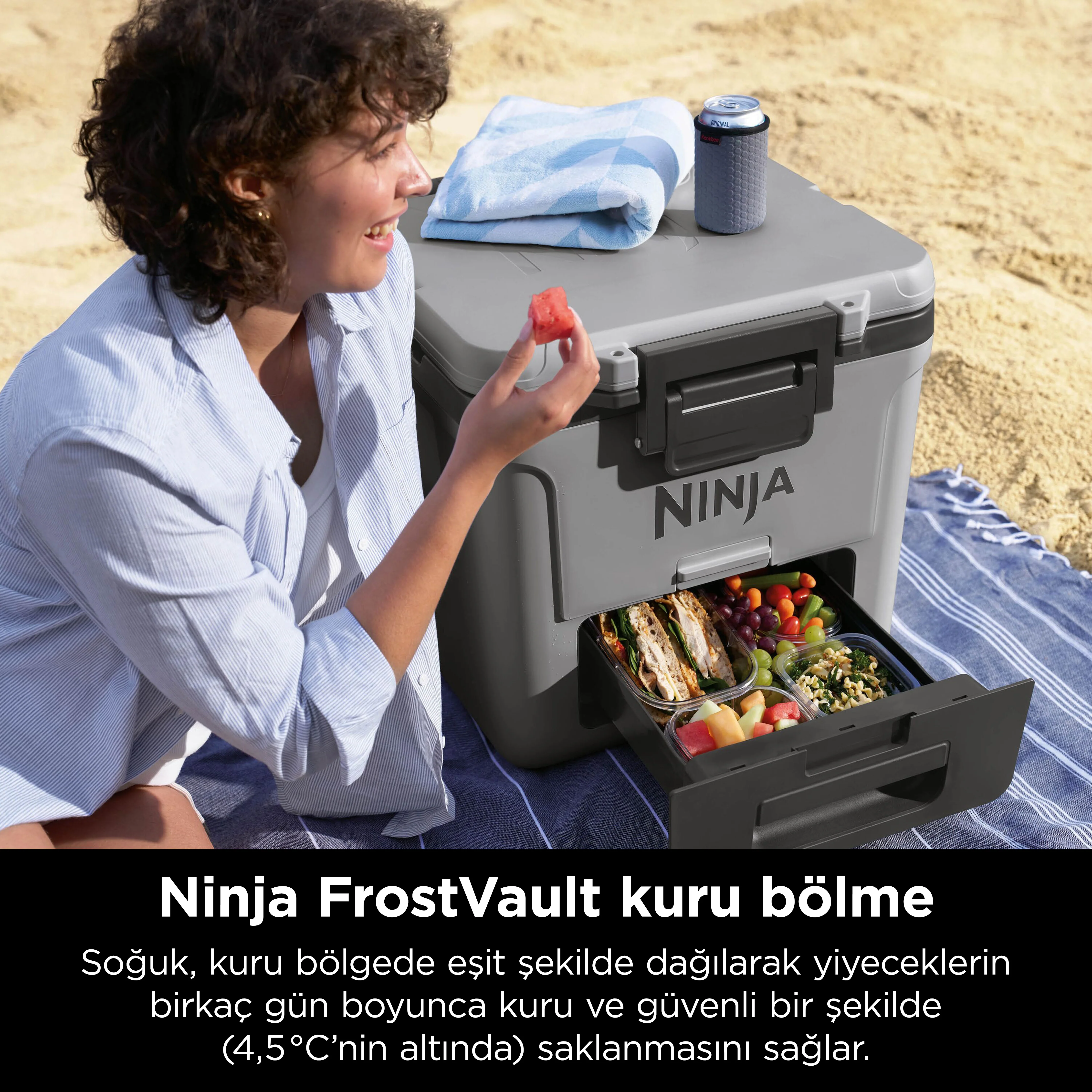 Ninja FrostVault Tekerlekli Cooler 28 Litre - Gri - Image 8