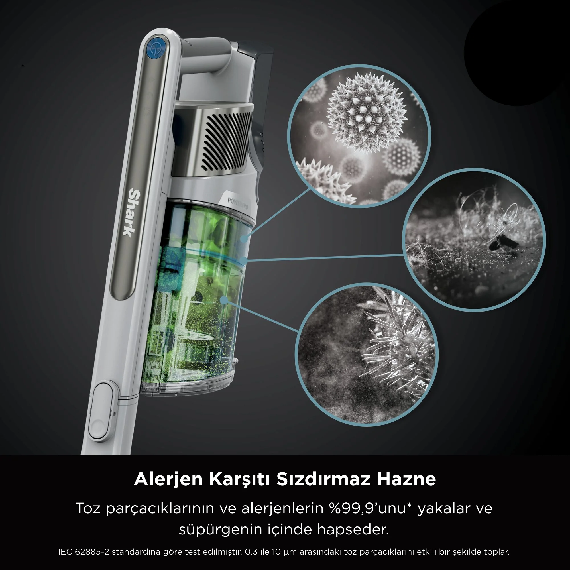 Shark PowerPro Turbo Başlıklı Şarjlı Dikey Süpürge - Image 3