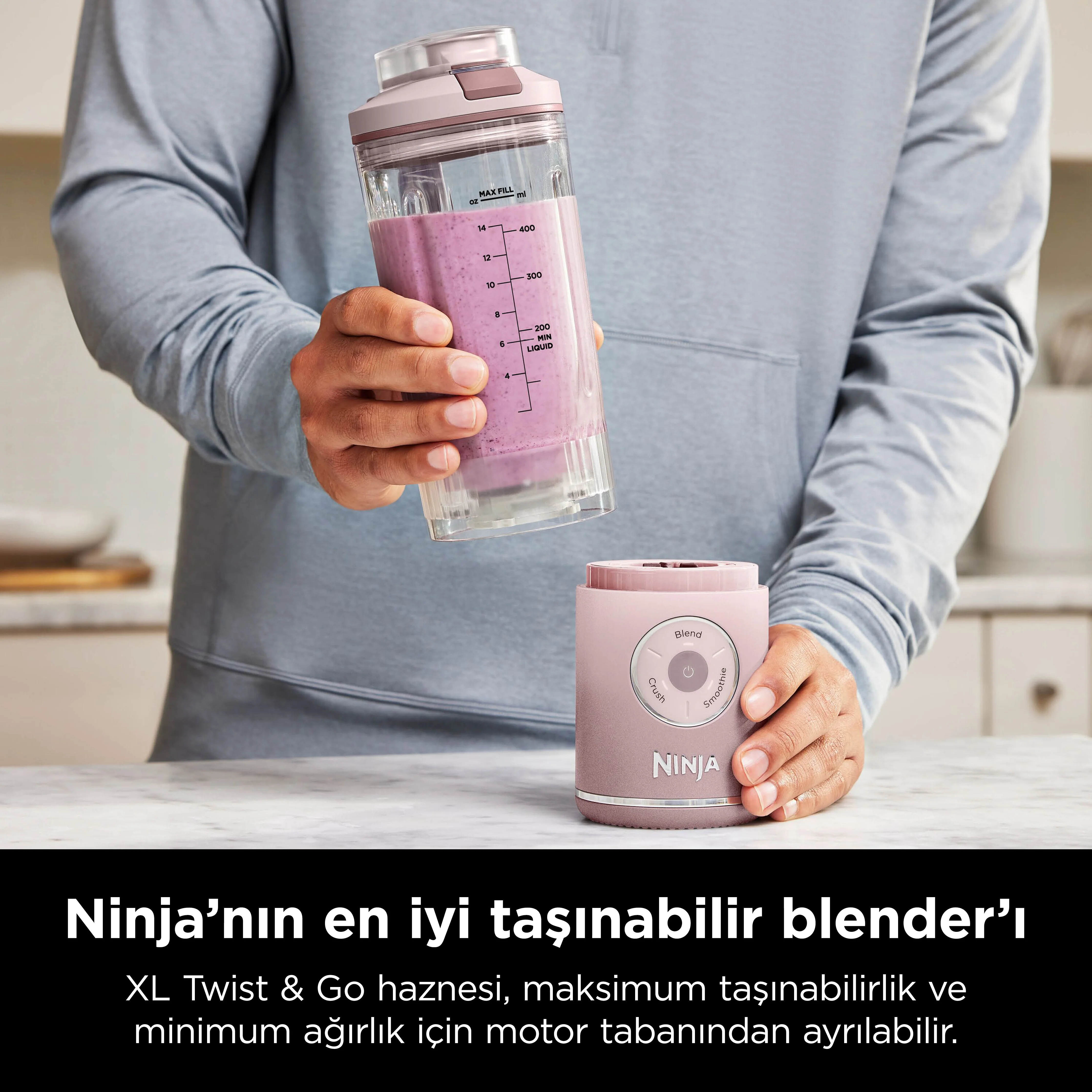 Ninja Blast Max Taşınabilir Blender - Pembe - Image 4