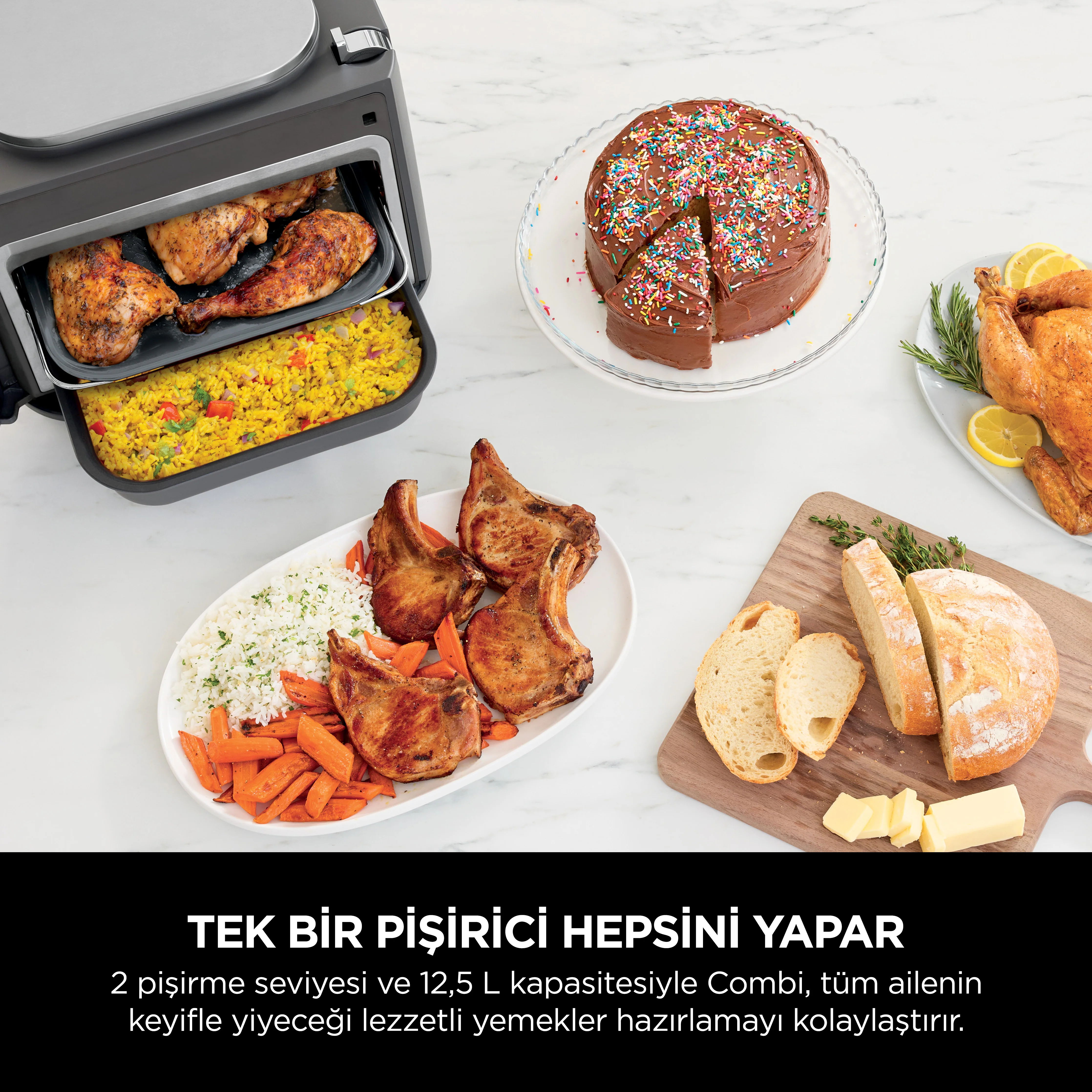 Ninja Combi All-in-One Multicooker, Fırın ve Az Yağlı Pişirici 12,5 L - Image 6