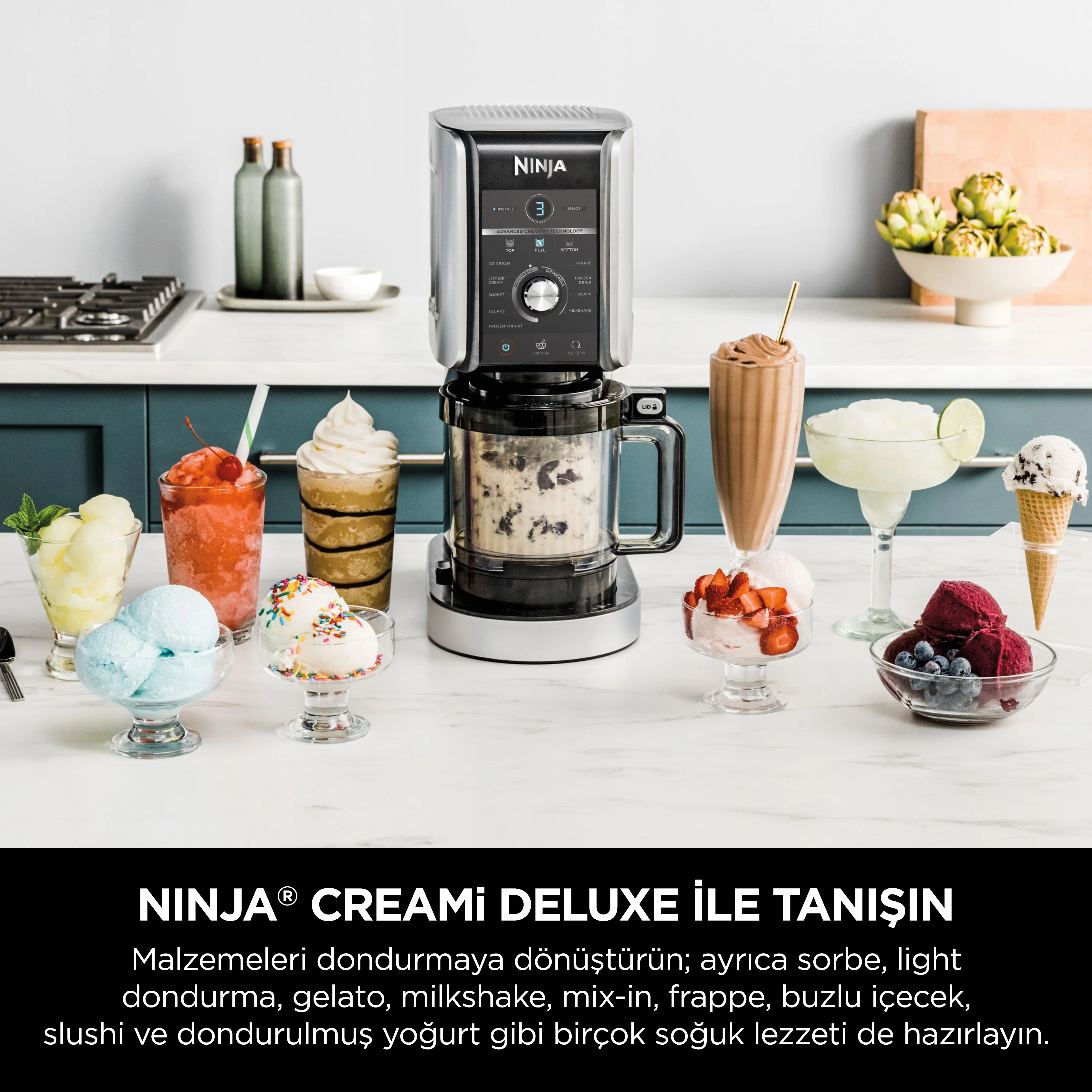 Ninja CREAMi Deluxe 10-in-1 Dondurma ve Frozen Makinesi - Image 4