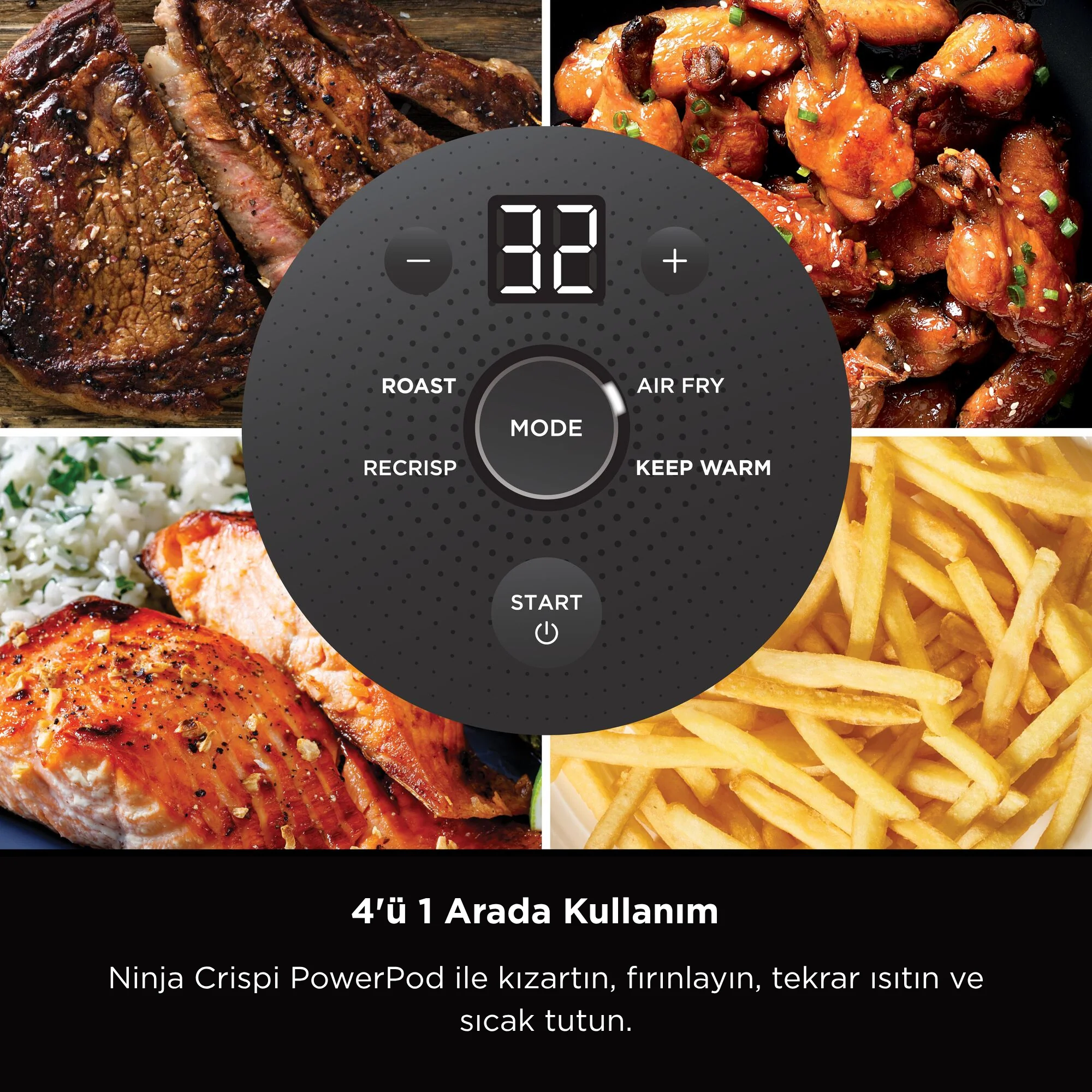 Ninja CRISPi 4-in-1 Taşınabilir Cam Hazneli Pişirme Sistemi - Sage Green - Image 5