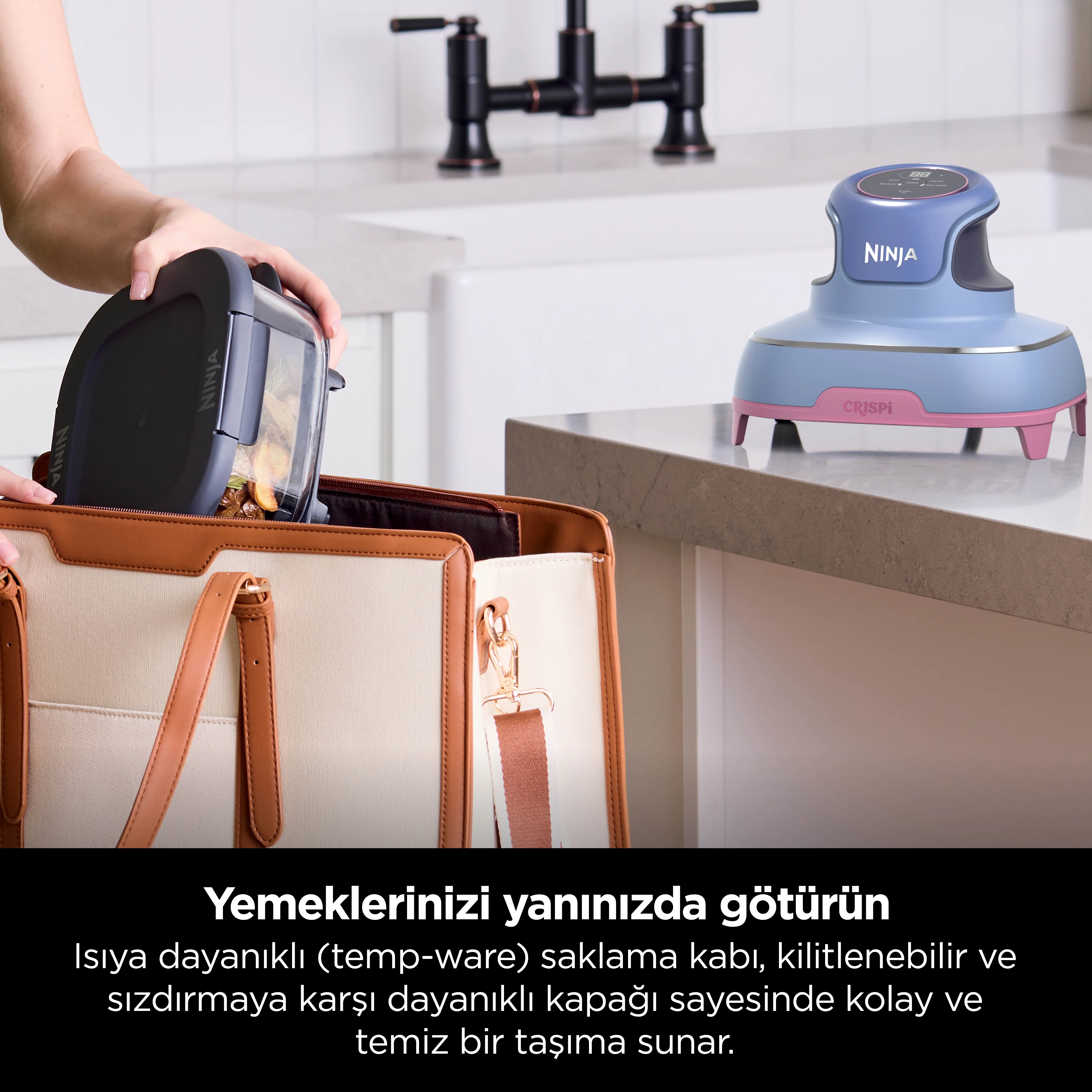 Ninja CRISPi 4-in-1 Taşınabilir Cam Hazneli Pişirme Sistemi - Purple Mauve - Image 12