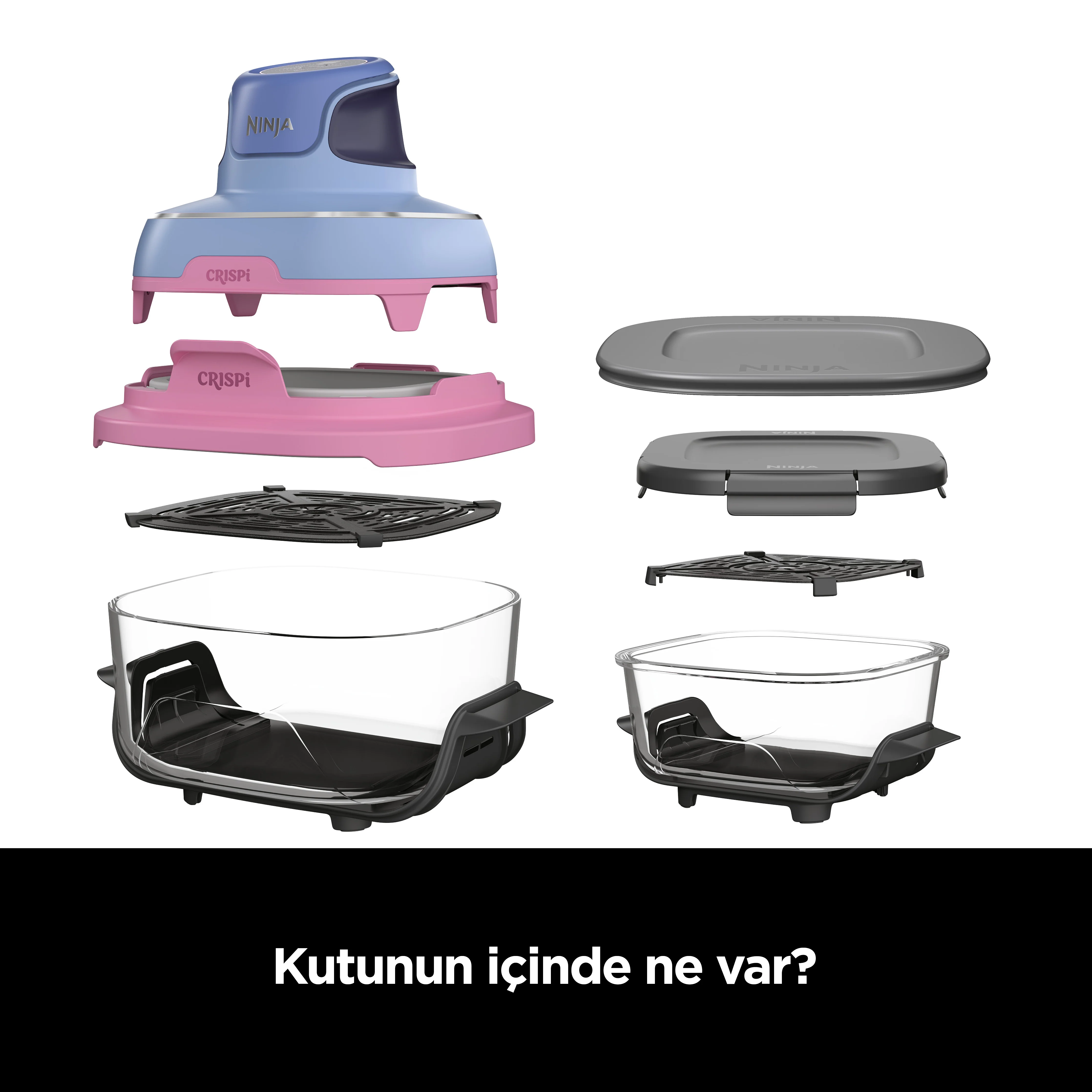 Ninja CRISPi 4-in-1 Taşınabilir Cam Hazneli Pişirme Sistemi - Purple Mauve - Image 8