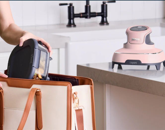 Ninja CRISPi 4-in-1 Taşınabilir Cam Hazneli Pişirme Sistemi - Pink - Image 12