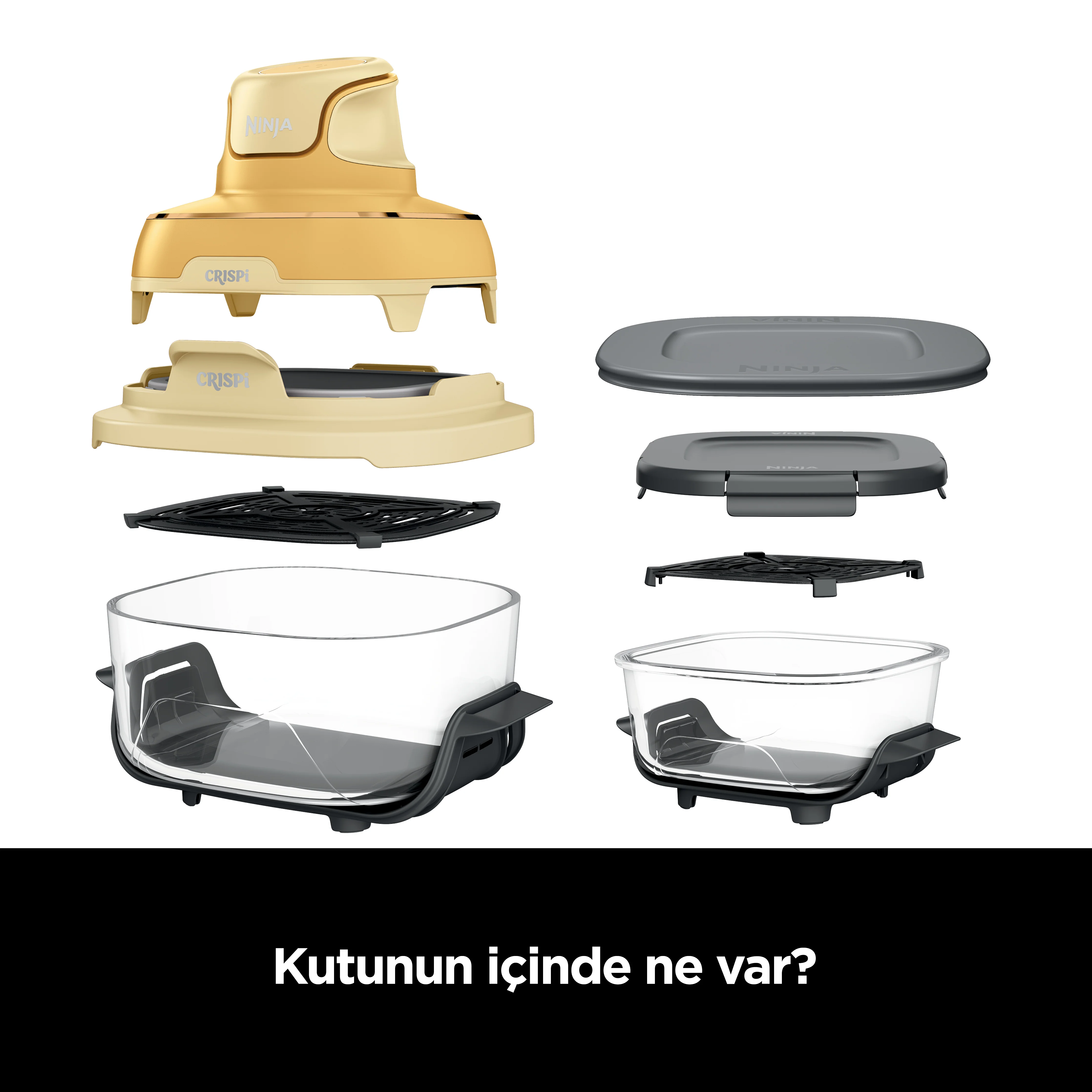 Ninja CRISPi 4-in-1 Taşınabilir Cam Hazneli Pişirme Sistemi - Ginger Snap - Image 11