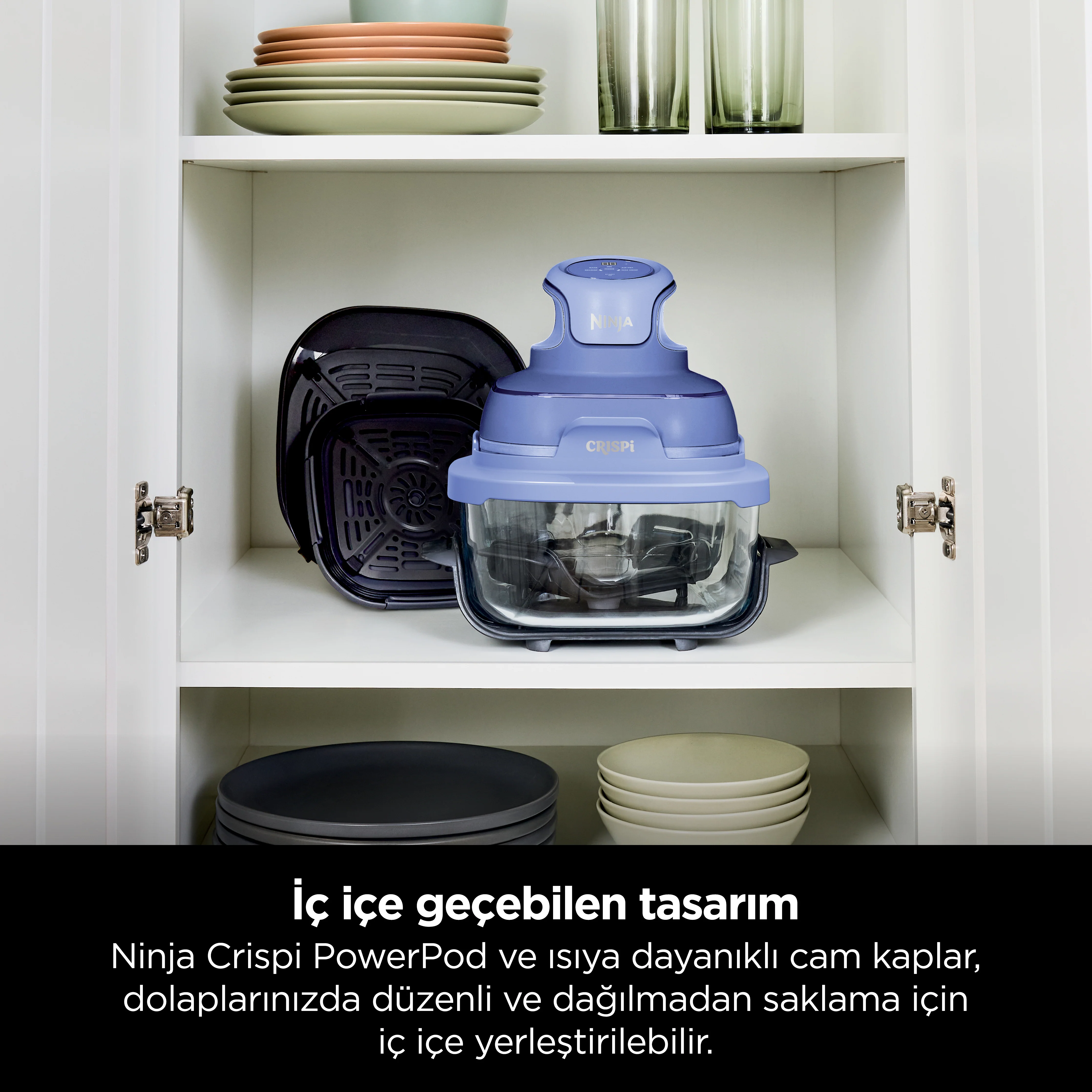 Ninja CRISPi 4-in-1 Taşınabilir Cam Hazneli Pişirme Sistemi - Frosted Lila - Image 10