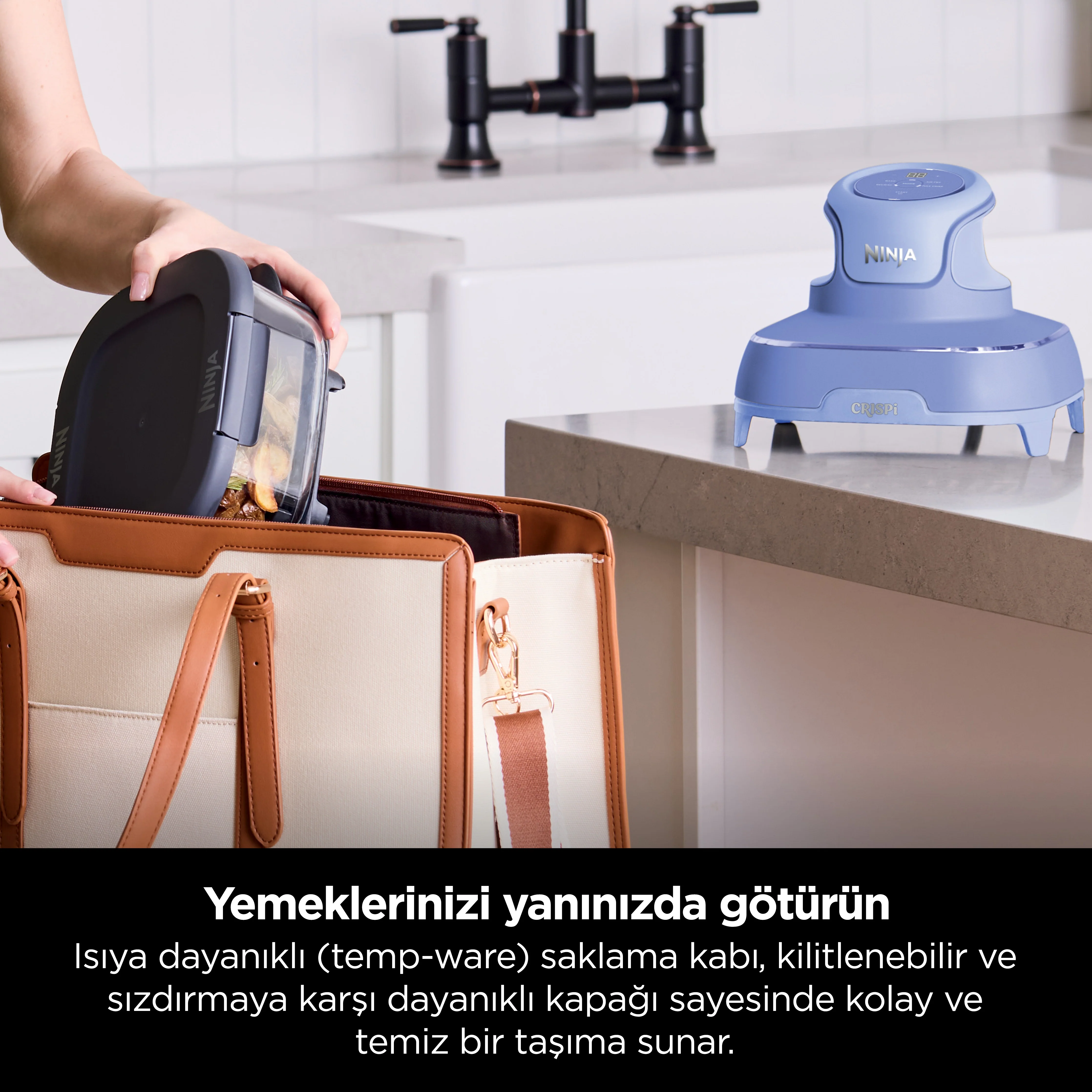Ninja CRISPi 4-in-1 Taşınabilir Cam Hazneli Pişirme Sistemi - Frosted Lila - Image 7