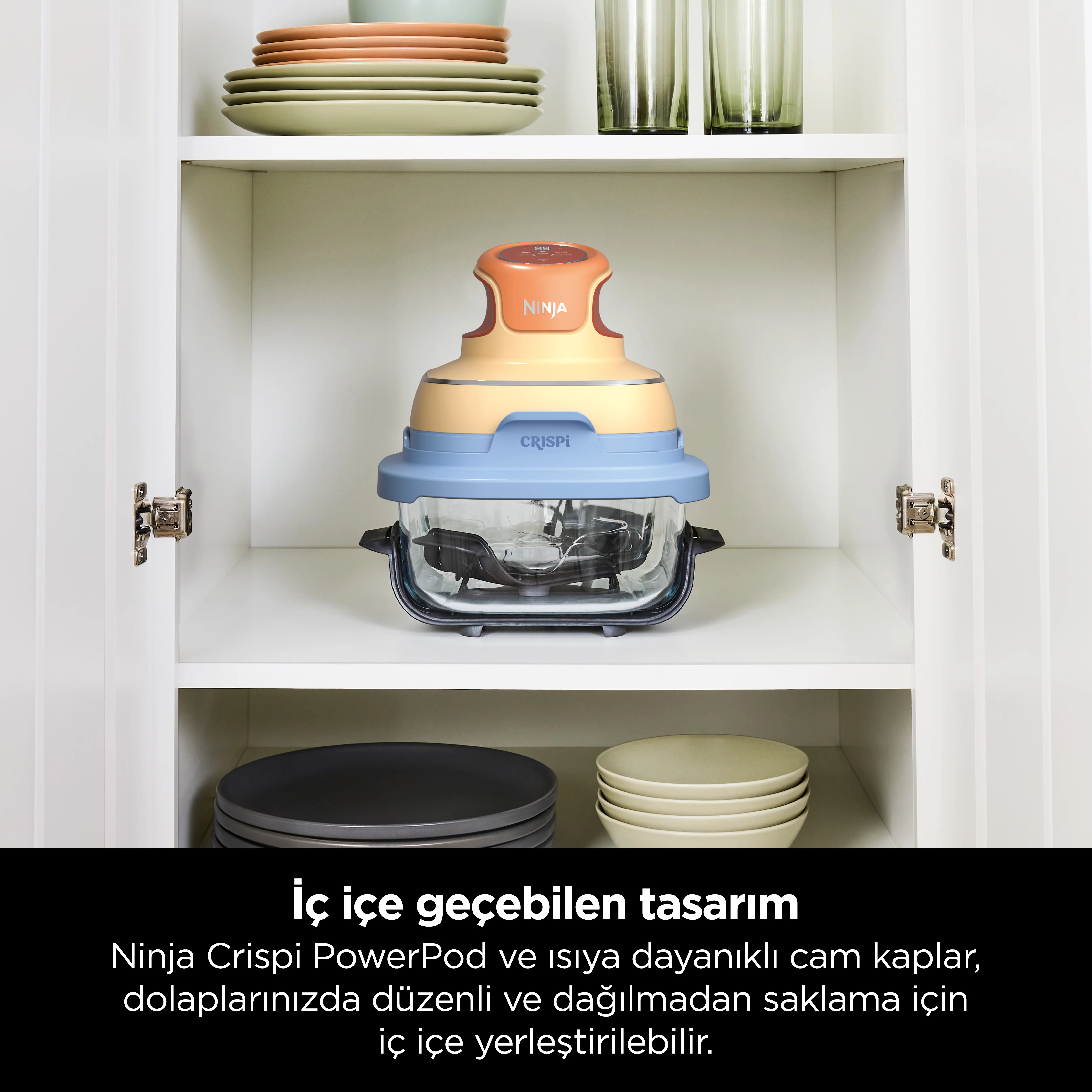 Ninja CRISPi 4-in-1 Taşınabilir Cam Hazneli Pişirme Sistemi - Mango Clouds - Image 10