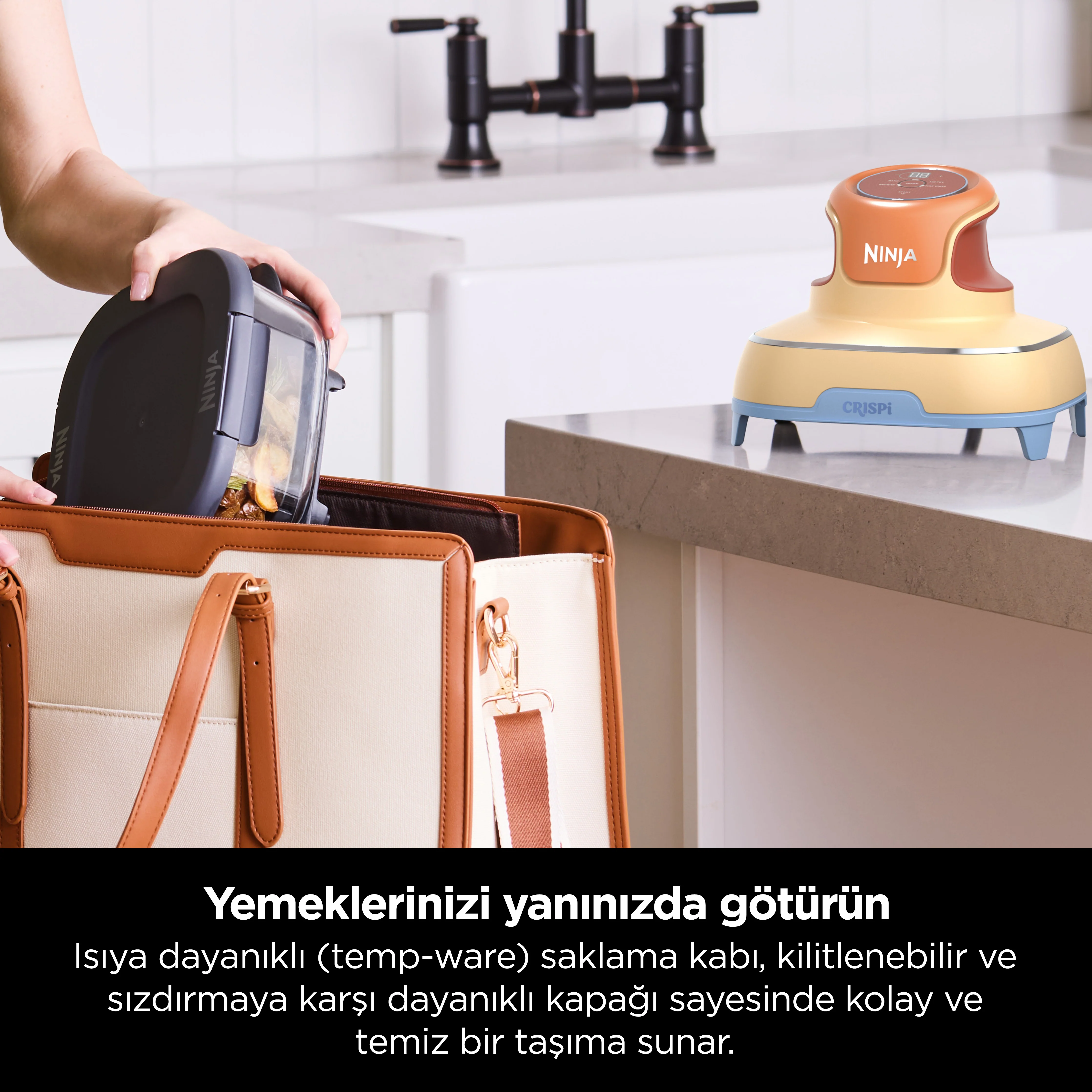 Ninja CRISPi 4-in-1 Taşınabilir Cam Hazneli Pişirme Sistemi - Mango Clouds - Image 14