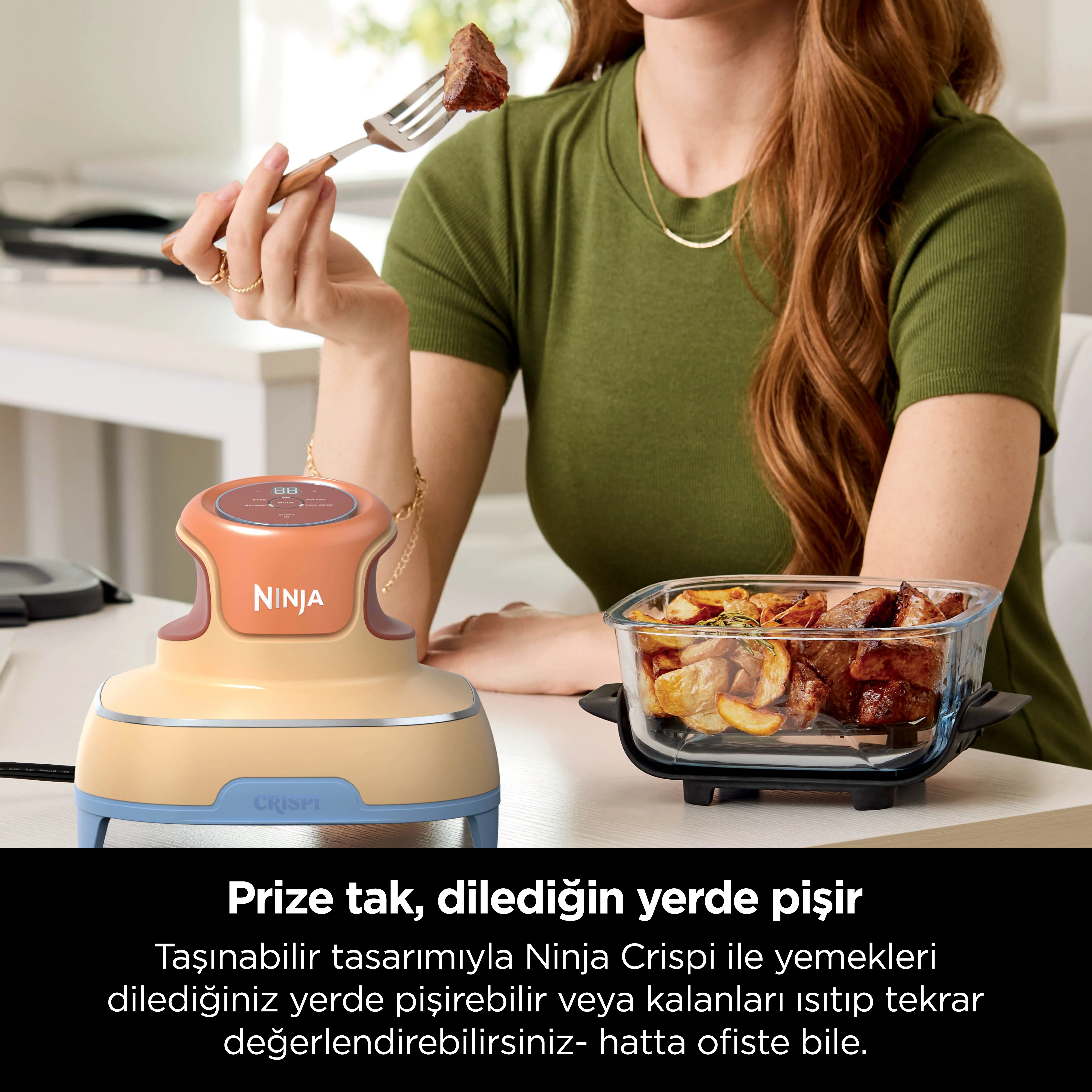 Ninja CRISPi 4-in-1 Taşınabilir Cam Hazneli Pişirme Sistemi - Mango Clouds - Image 8