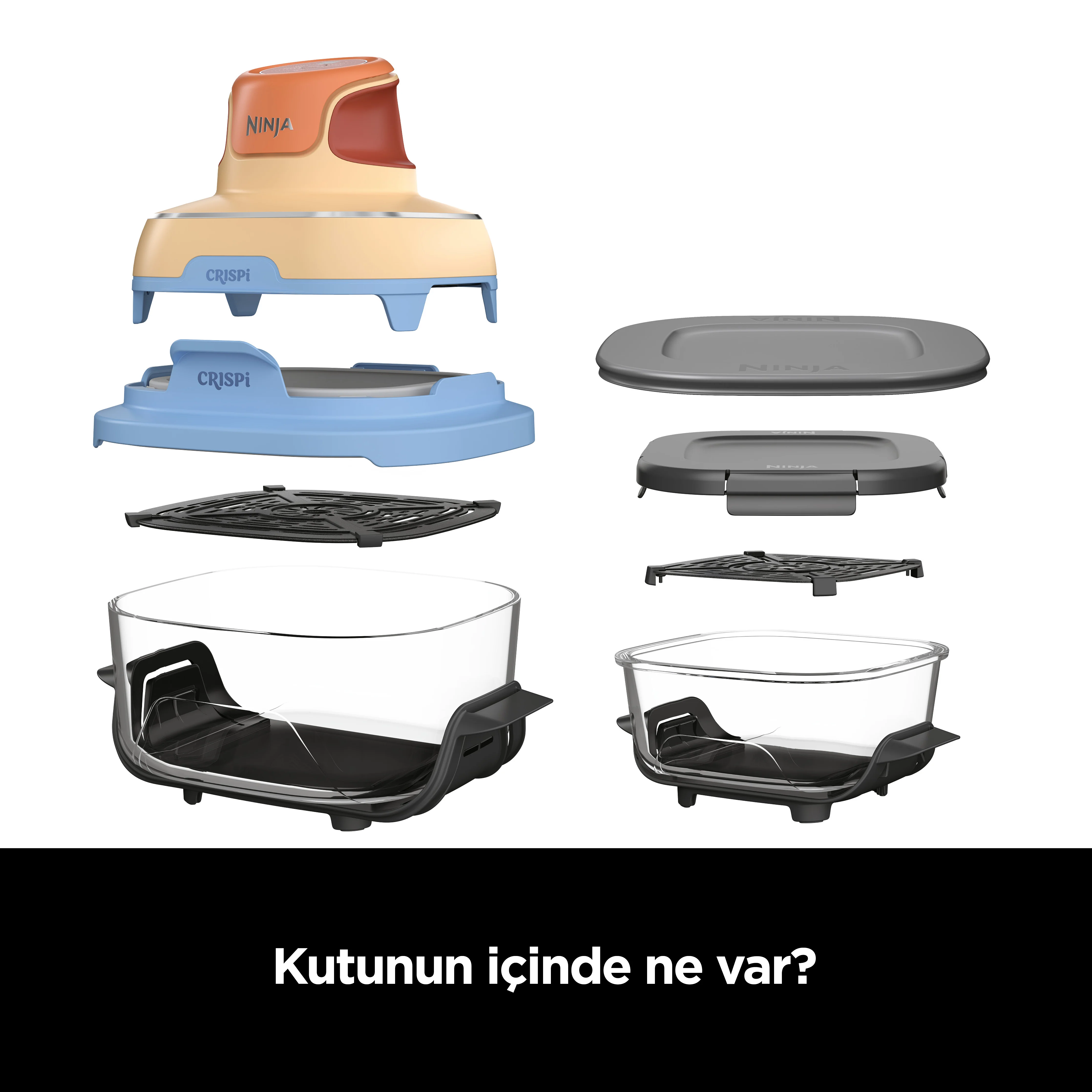 Ninja CRISPi 4-in-1 Taşınabilir Cam Hazneli Pişirme Sistemi - Mango Clouds - Image 9