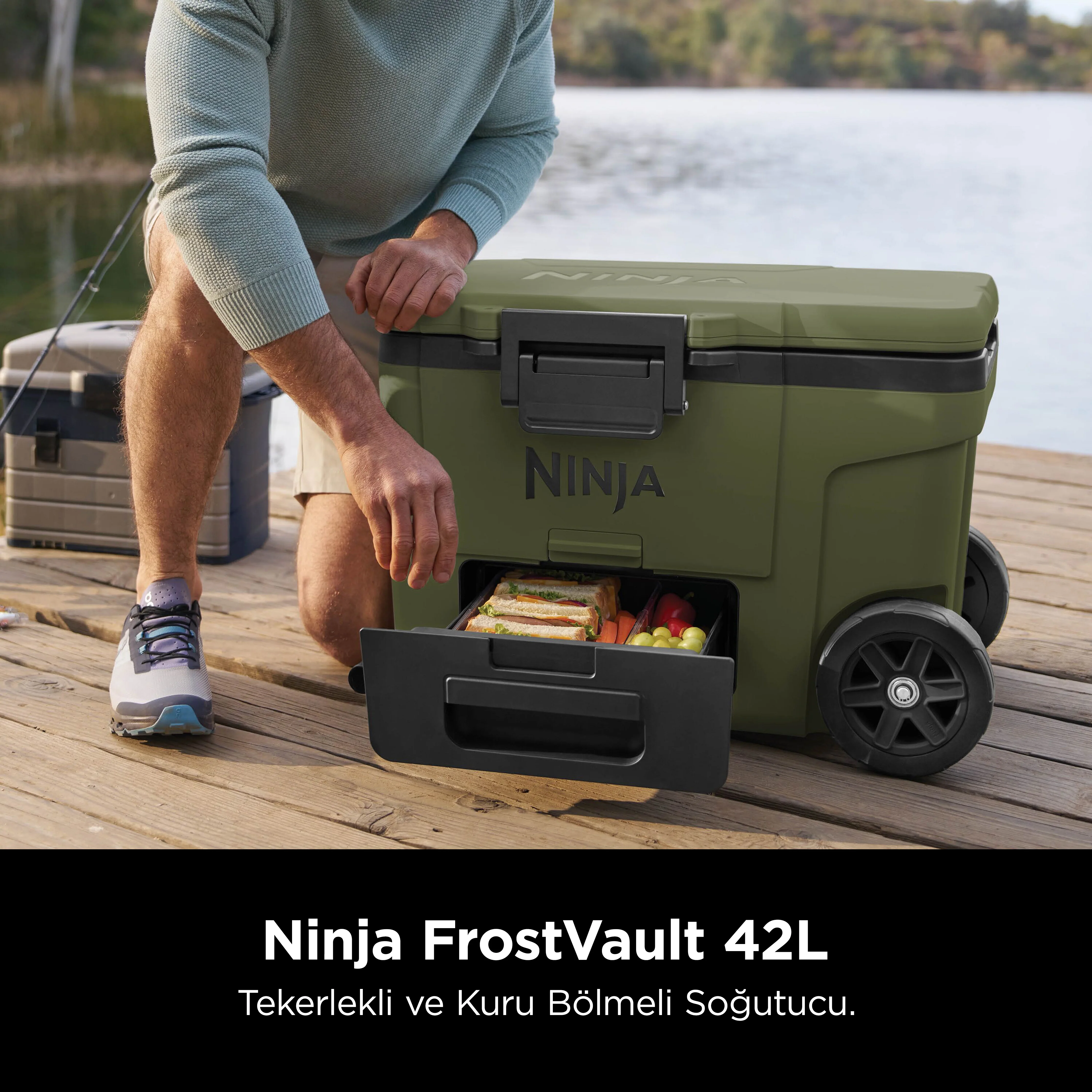 Ninja FrostVault Tekerlekli Cooler 42 Litre - Haki - Image 5