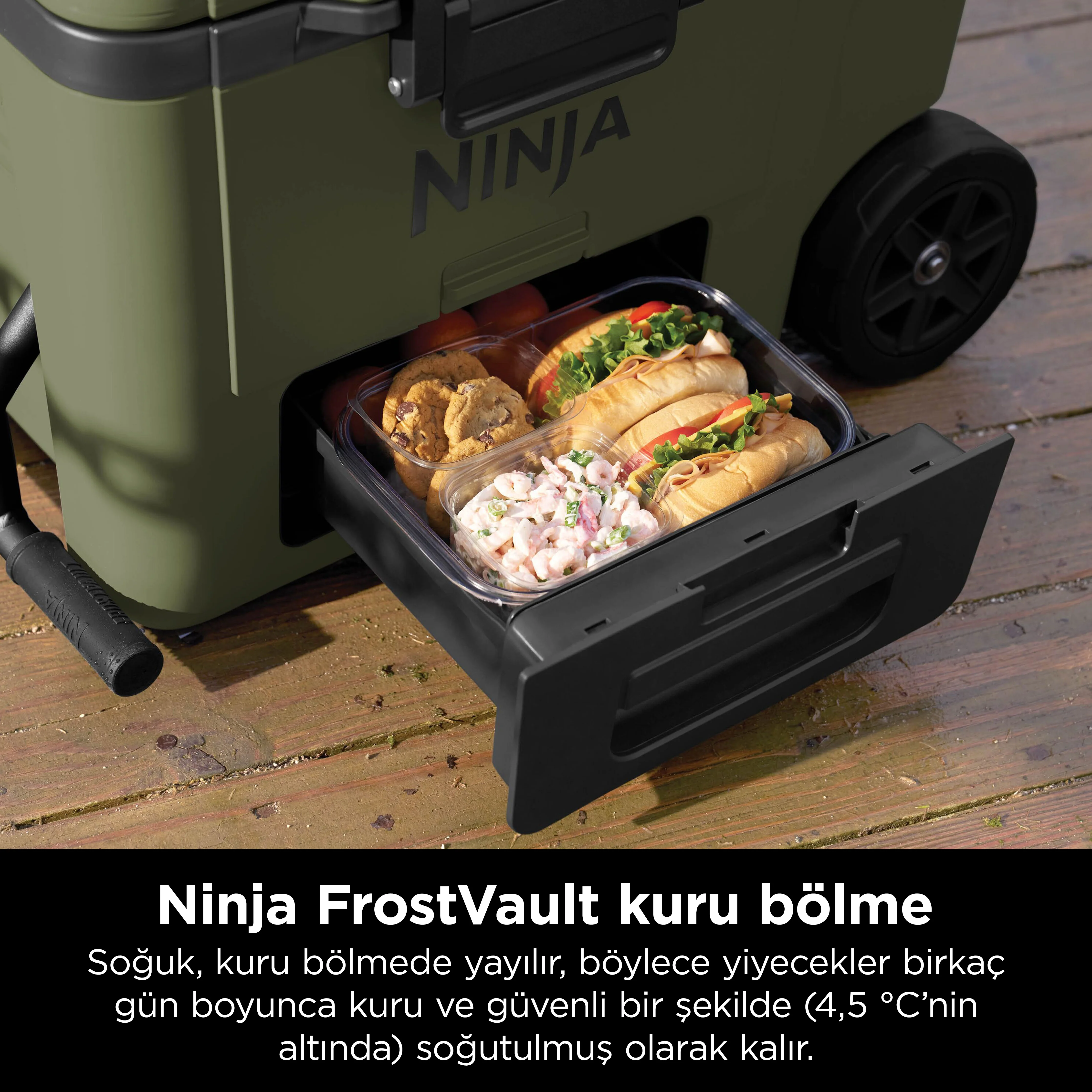 Ninja FrostVault Tekerlekli Cooler 42 Litre - Haki - Image 8