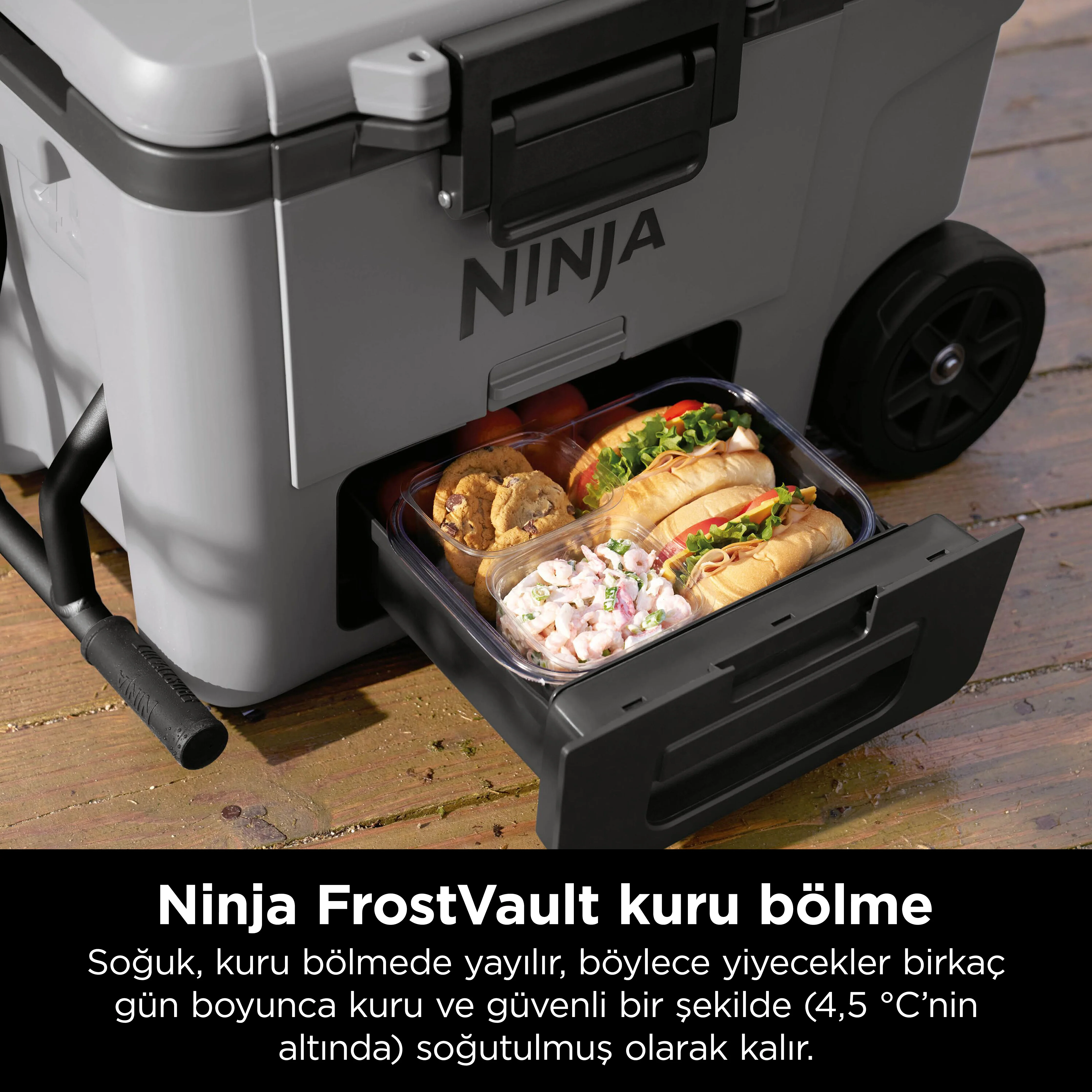 Ninja FrostVault Tekerlekli Cooler 42 Litre - Gri - Image 7