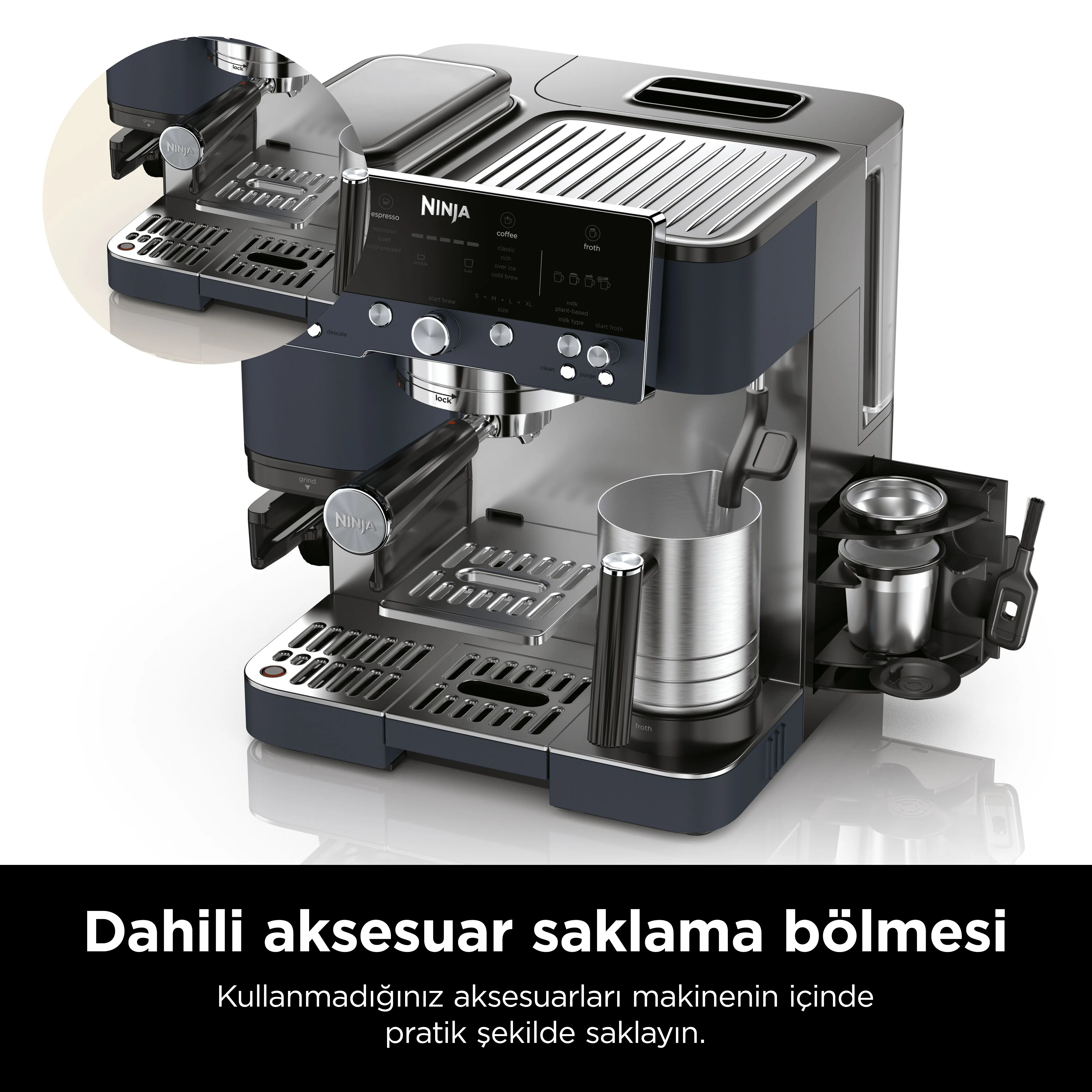 Ninja Luxe Café Premier Espresso Makinesi - Lacivert - Image 10