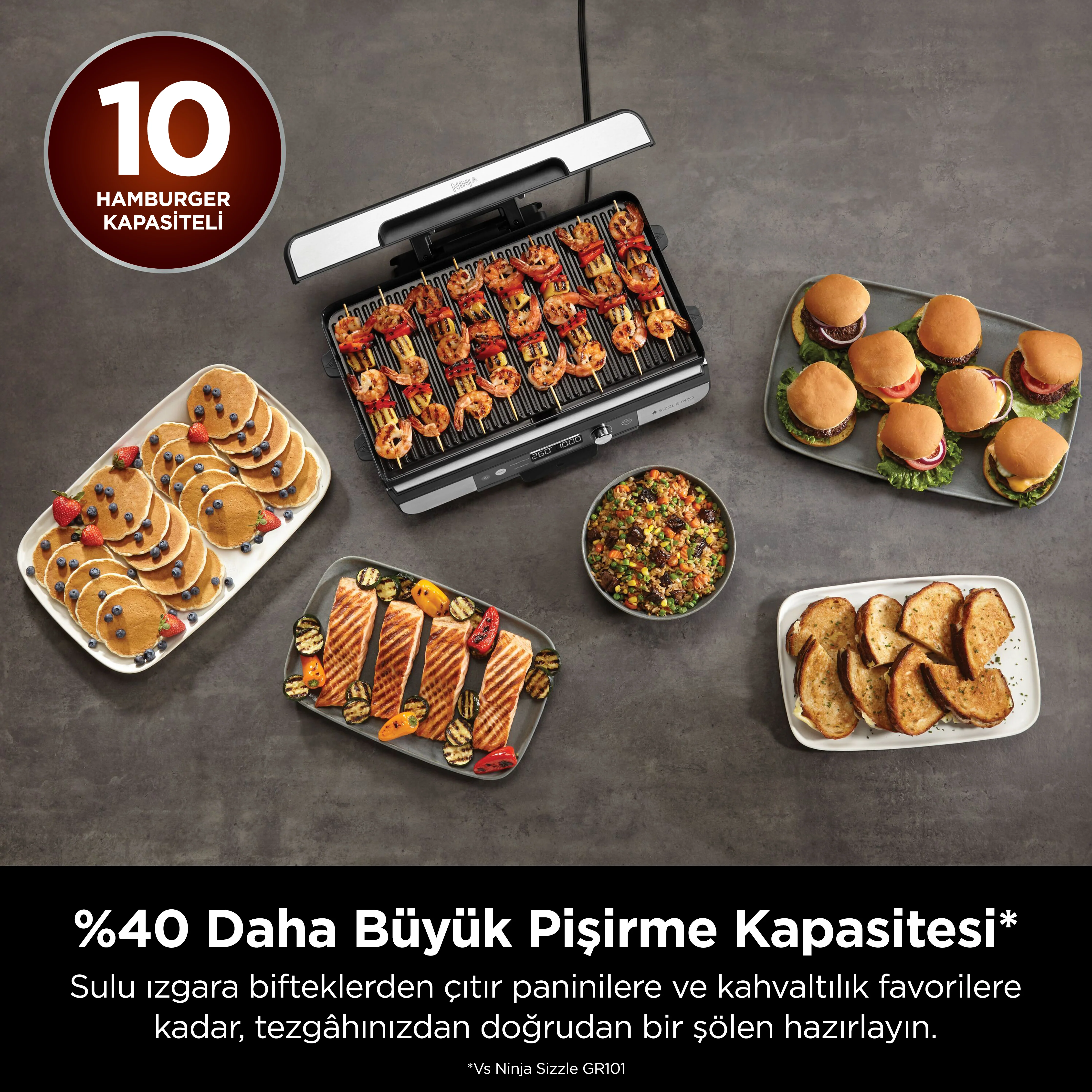 Ninja Sizzle™ Pro XL Indoor Grill, Izgara Makinesi - Image 10