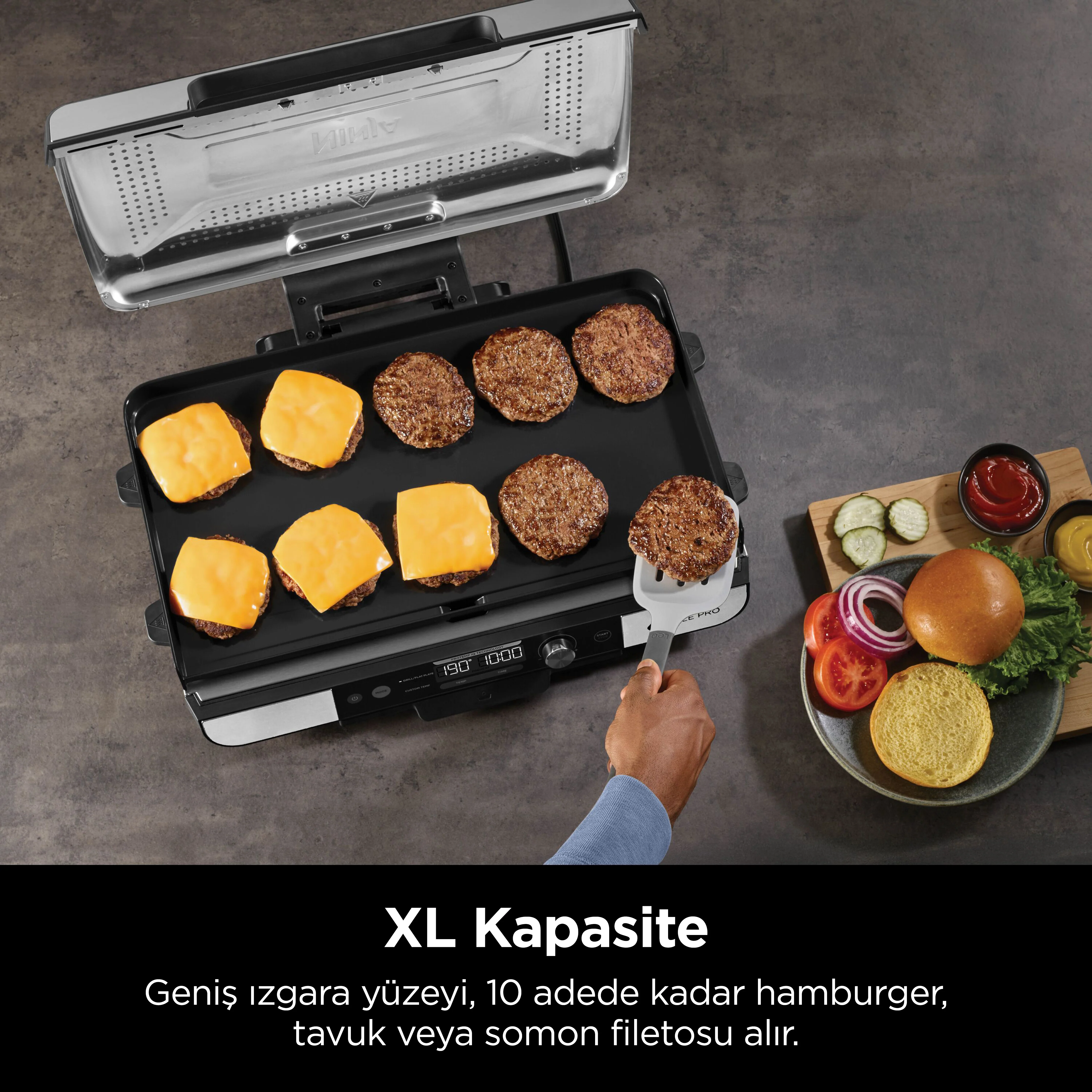Ninja Sizzle™ Pro XL Indoor Grill, Izgara Makinesi - Image 4
