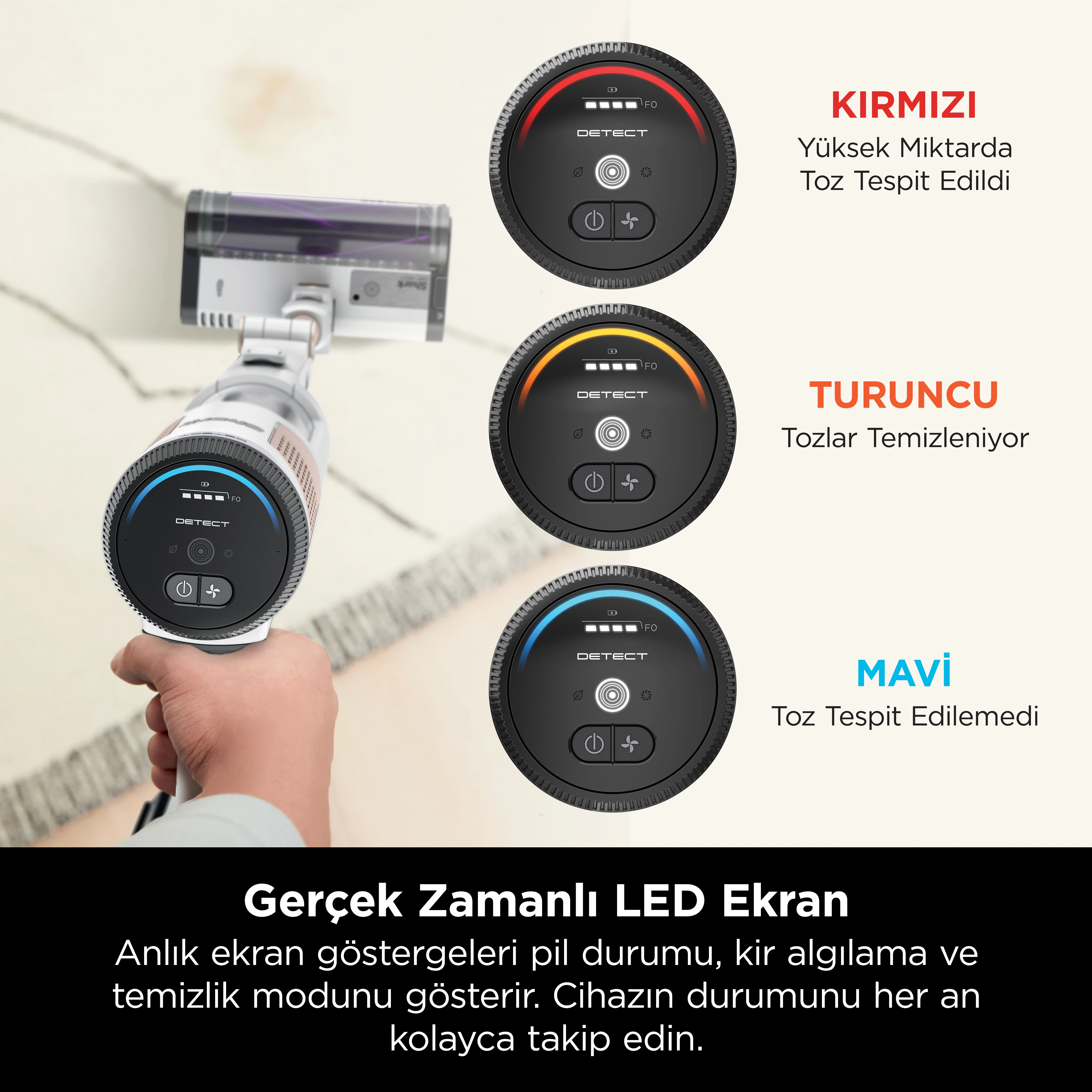 Shark Detect Clean&Empty Auto-Empty Sistemli Turbo Başlıklı Şarjlı Dikey Süpürge 2L - Image 8
