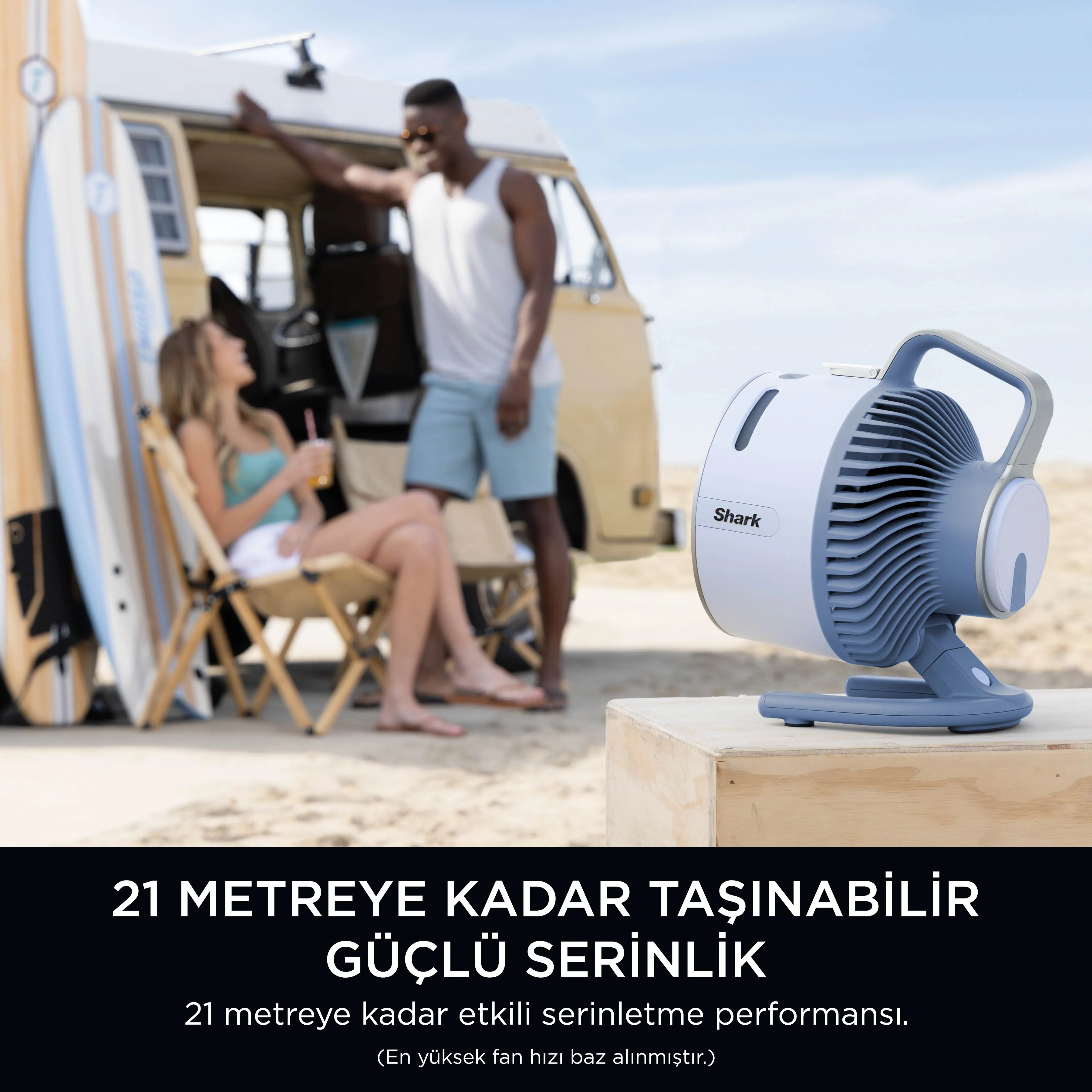 Shark Flexbreeze HydroGo Serinletici Buharlı Fan - Buz Mavisi - Image 4