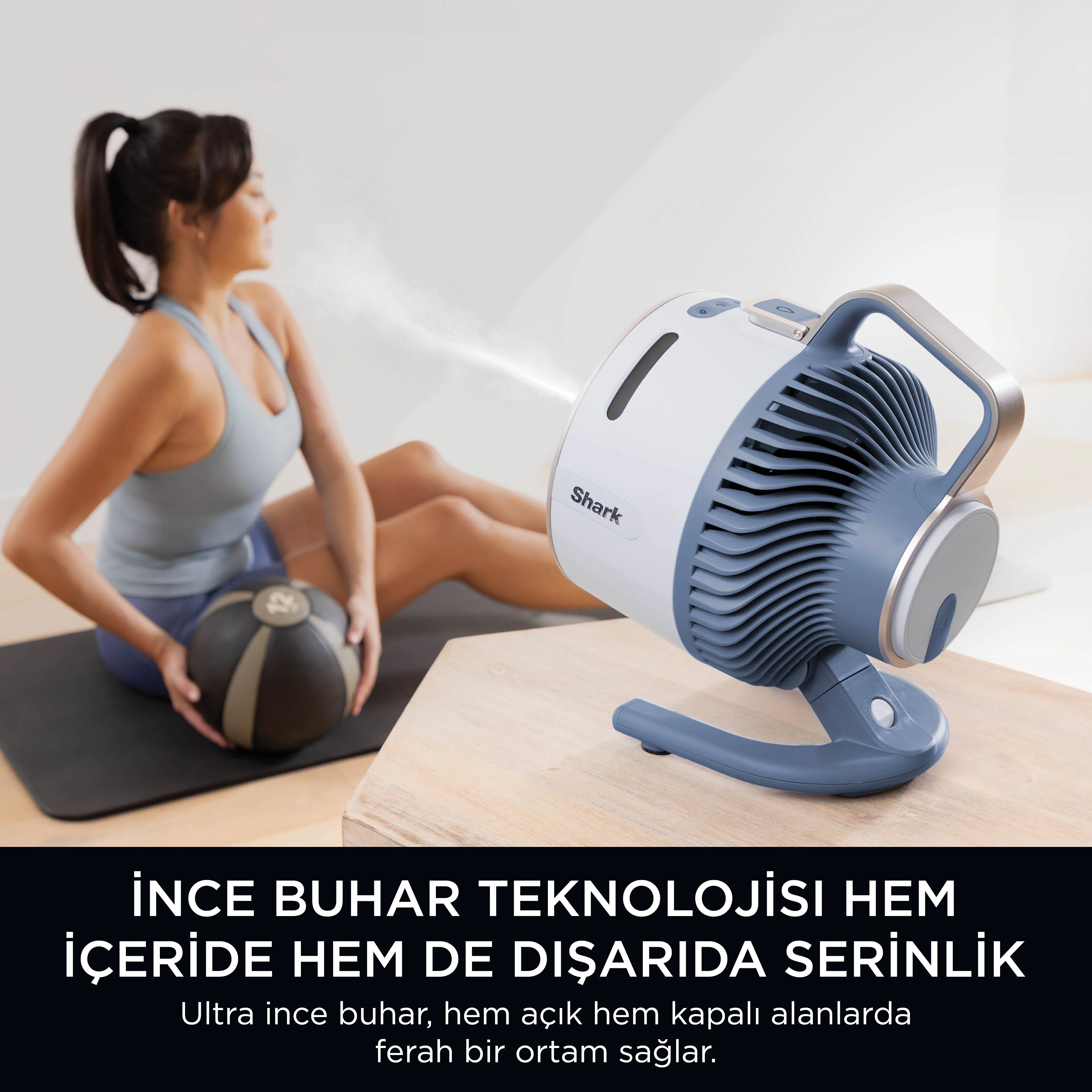 Shark Flexbreeze HydroGo Serinletici Buharlı Fan - Buz Mavisi - Image 7