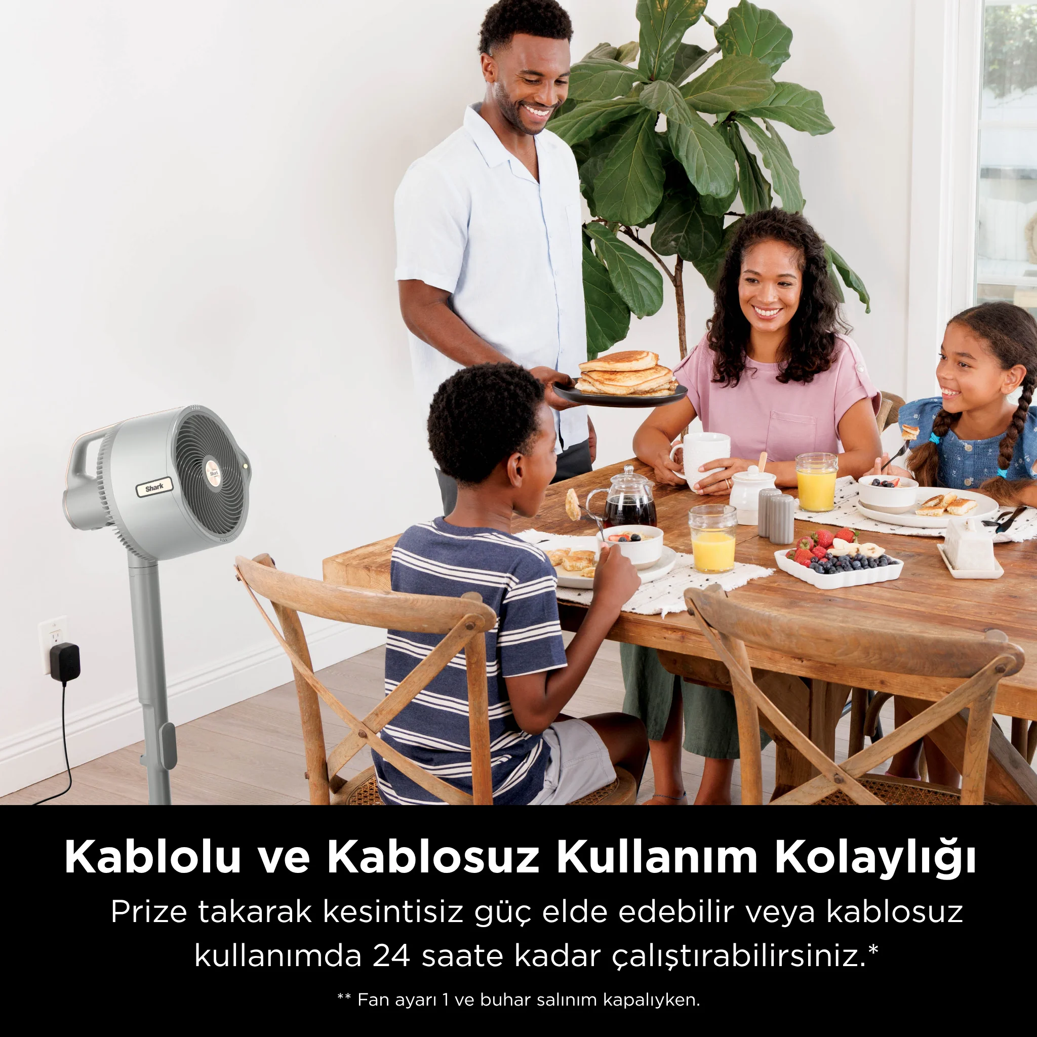 Shark FlexBreeze ProMist Taşınabilir Buharlı Fan – İç ve Dış Mekan Uyumlu, Beyaz - Image 9