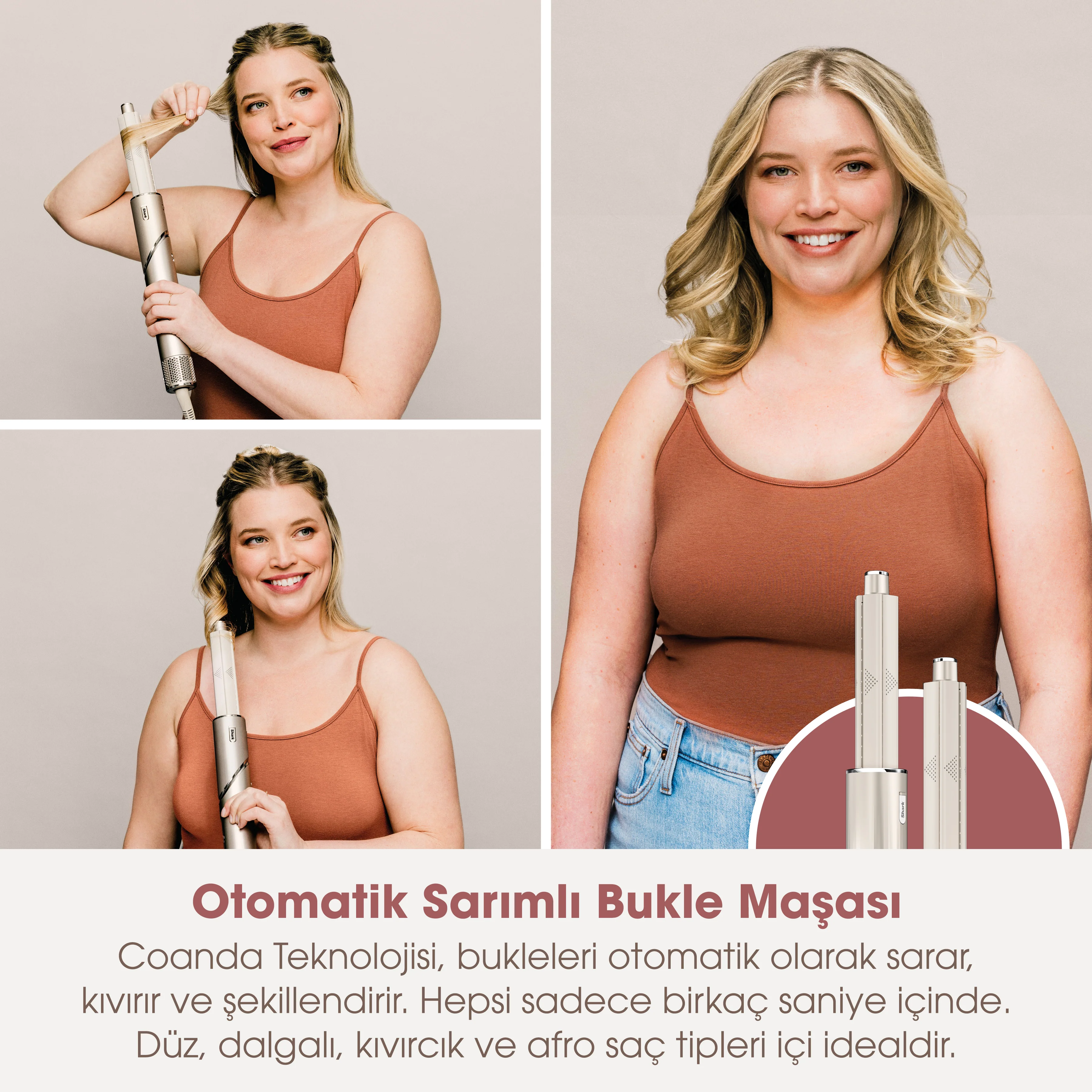Shark FlexStyle 3-in-1 Saç Kurutma & Şekillendirme Sistemi - Stone - Image 4