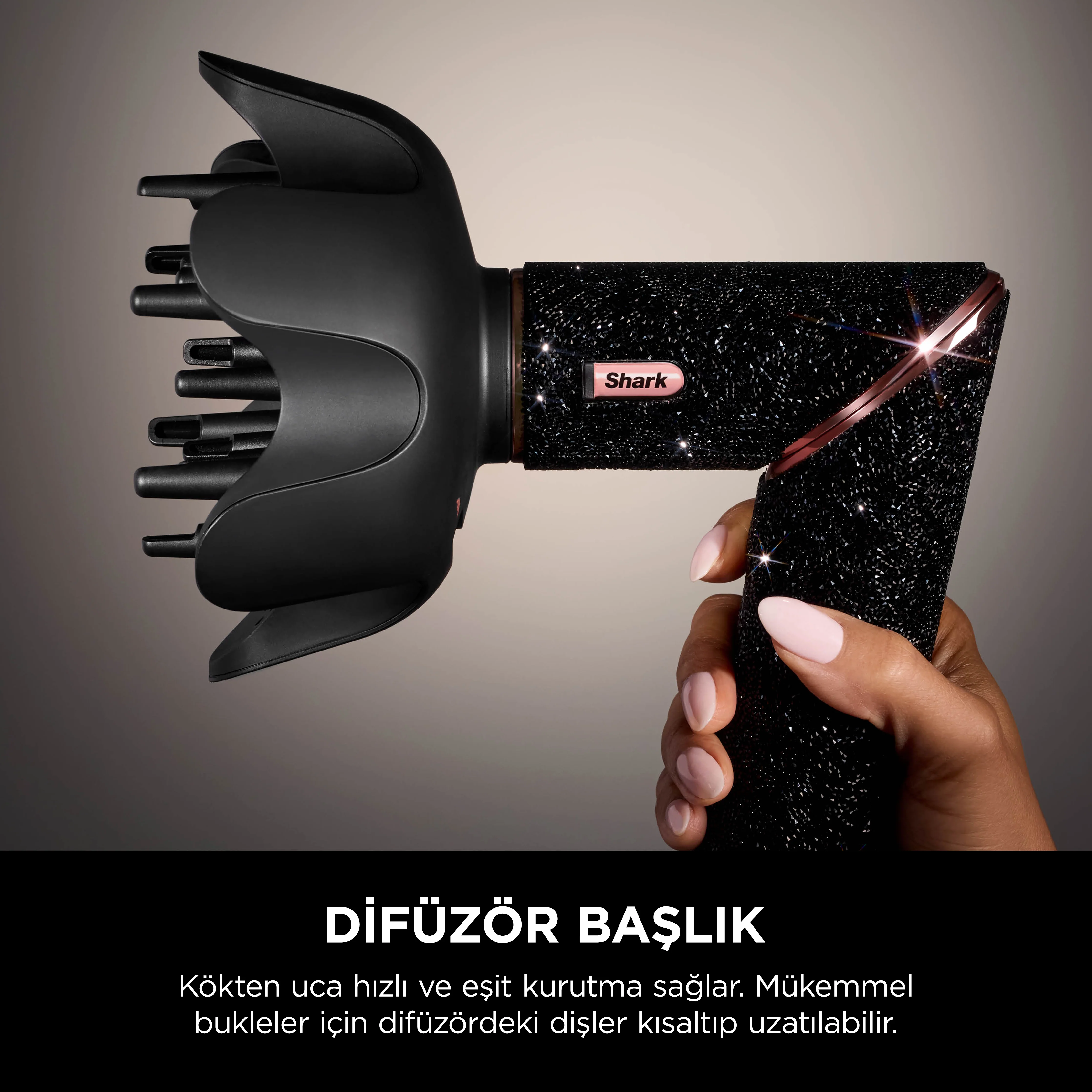 Shark FlexStyle Sparkle 5-in-1 Saç Kurutma & Şekillendirme Sistemi - Black Diamond Limited Edition - Image 4