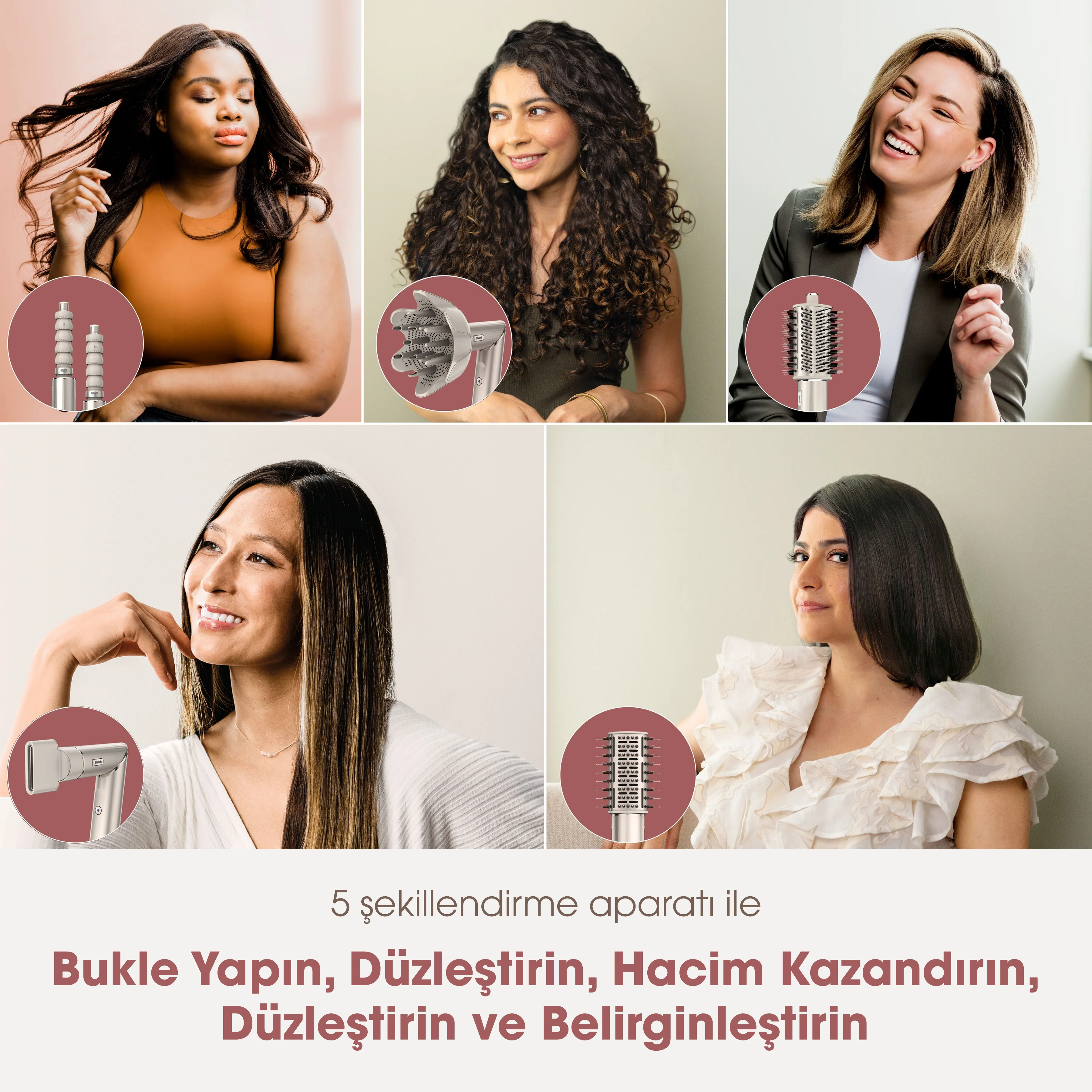 Shark FlexStyle 5-in-1 Saç Kurutma ve Şekillendirme Sistemi - Stone - Image 11