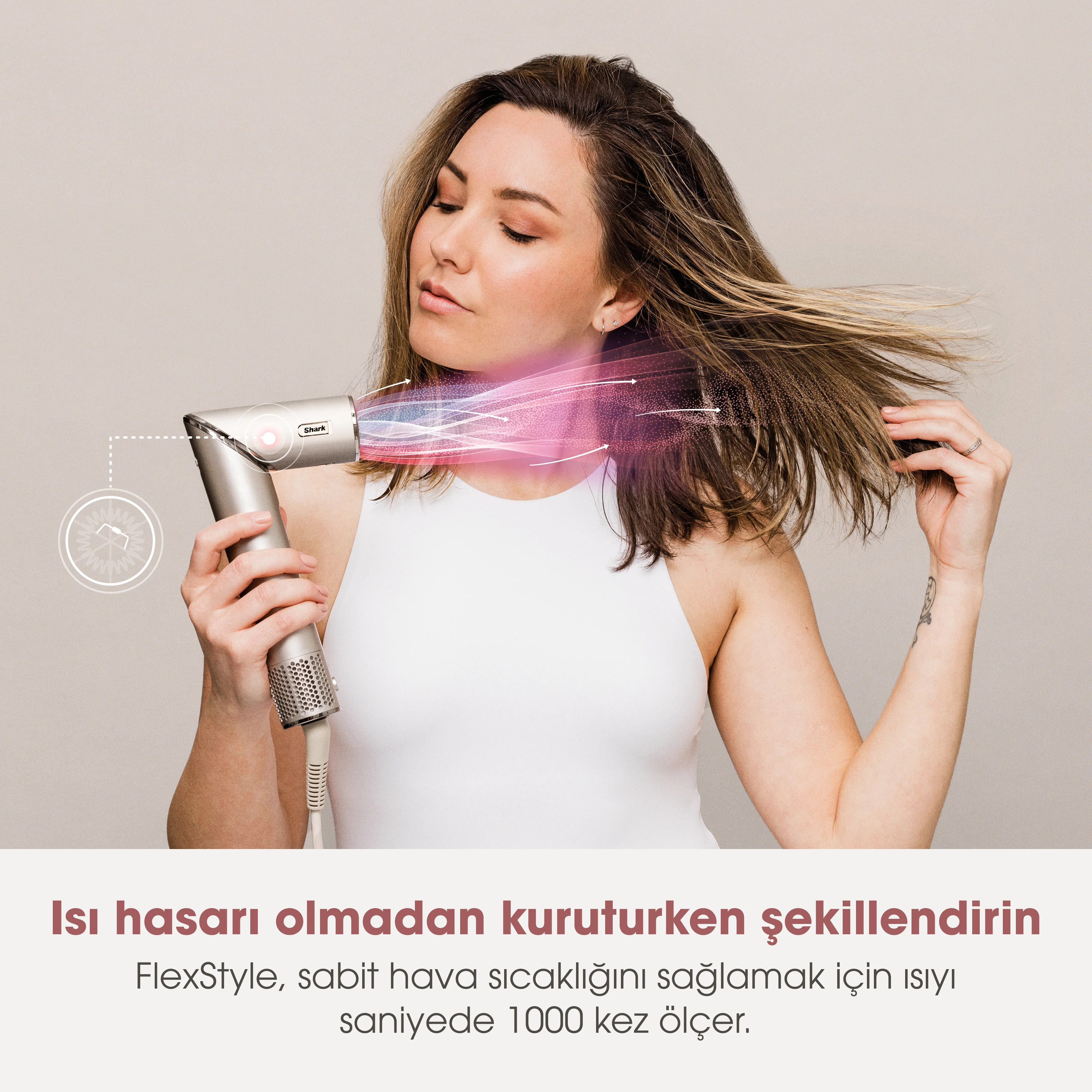 Shark FlexStyle 5-in-1 Saç Kurutma ve Şekillendirme Sistemi - Stone - Image 3