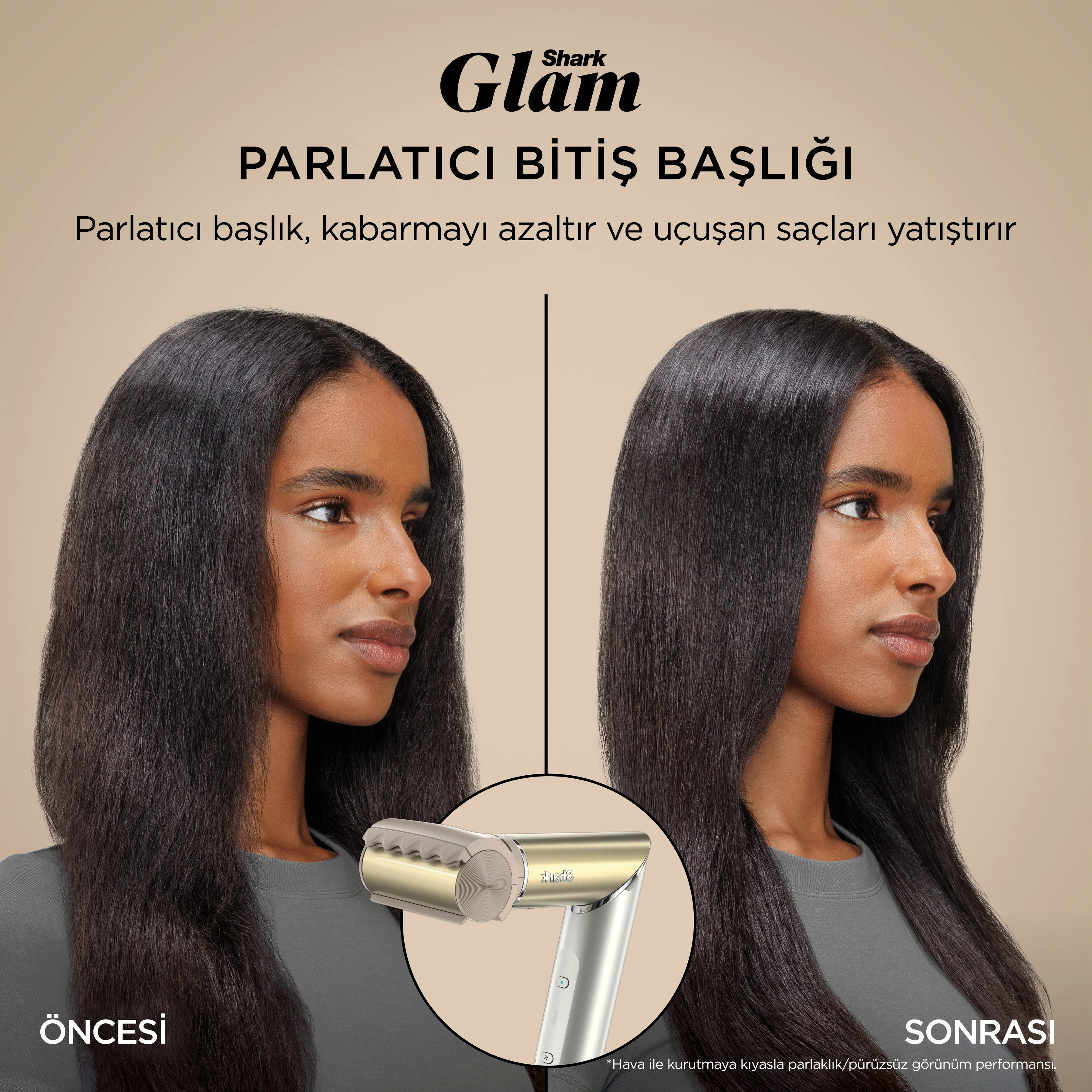 Shark Glam 5 Başlıklı Düz,Dalgalı ve Bukleli Çok Amaçlı Saç Şekillendirici - Gold - Image 9