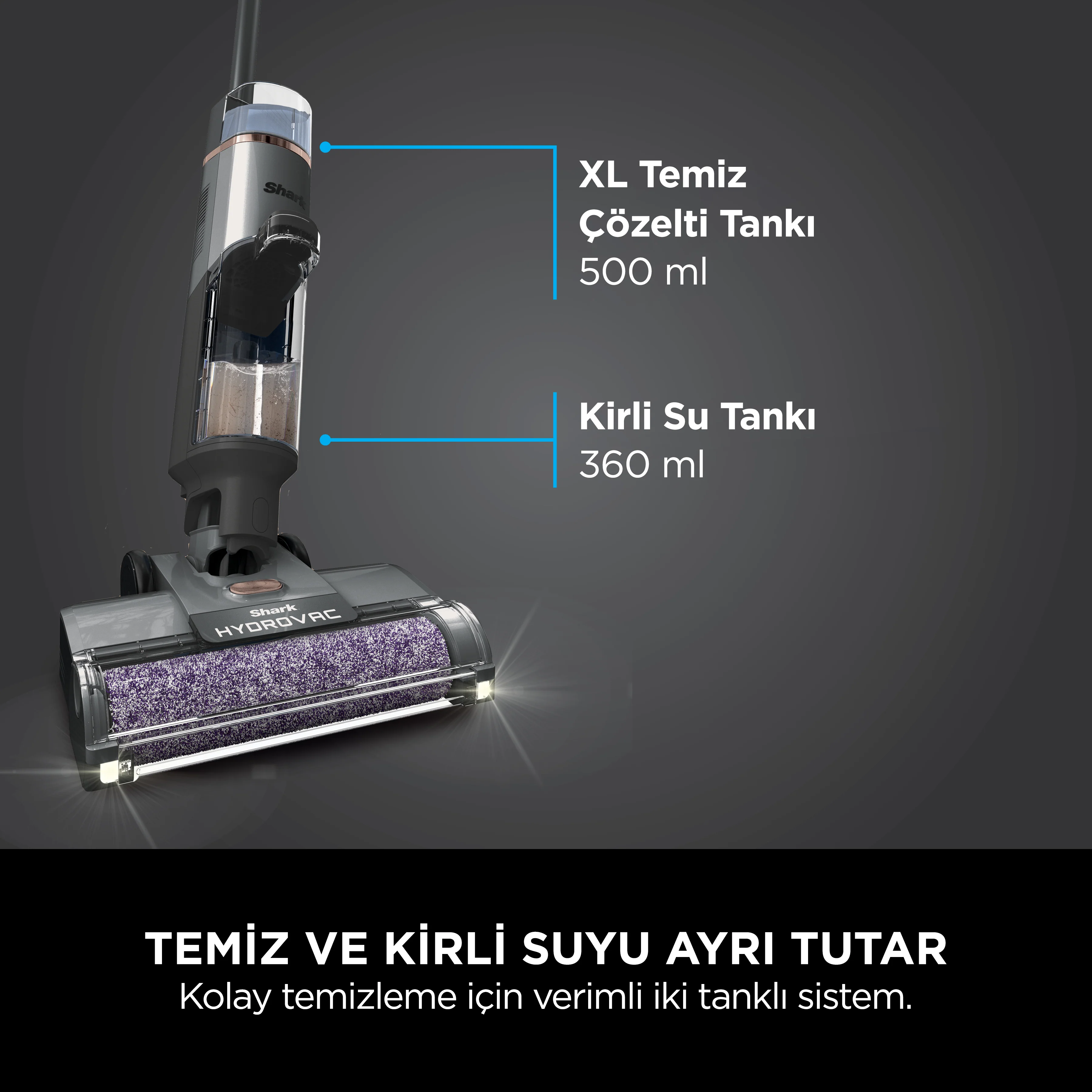 Shark HydroVac Pro Islak&Kuru Şarjlı Silme ve Süpürme Makinesi - Image 6