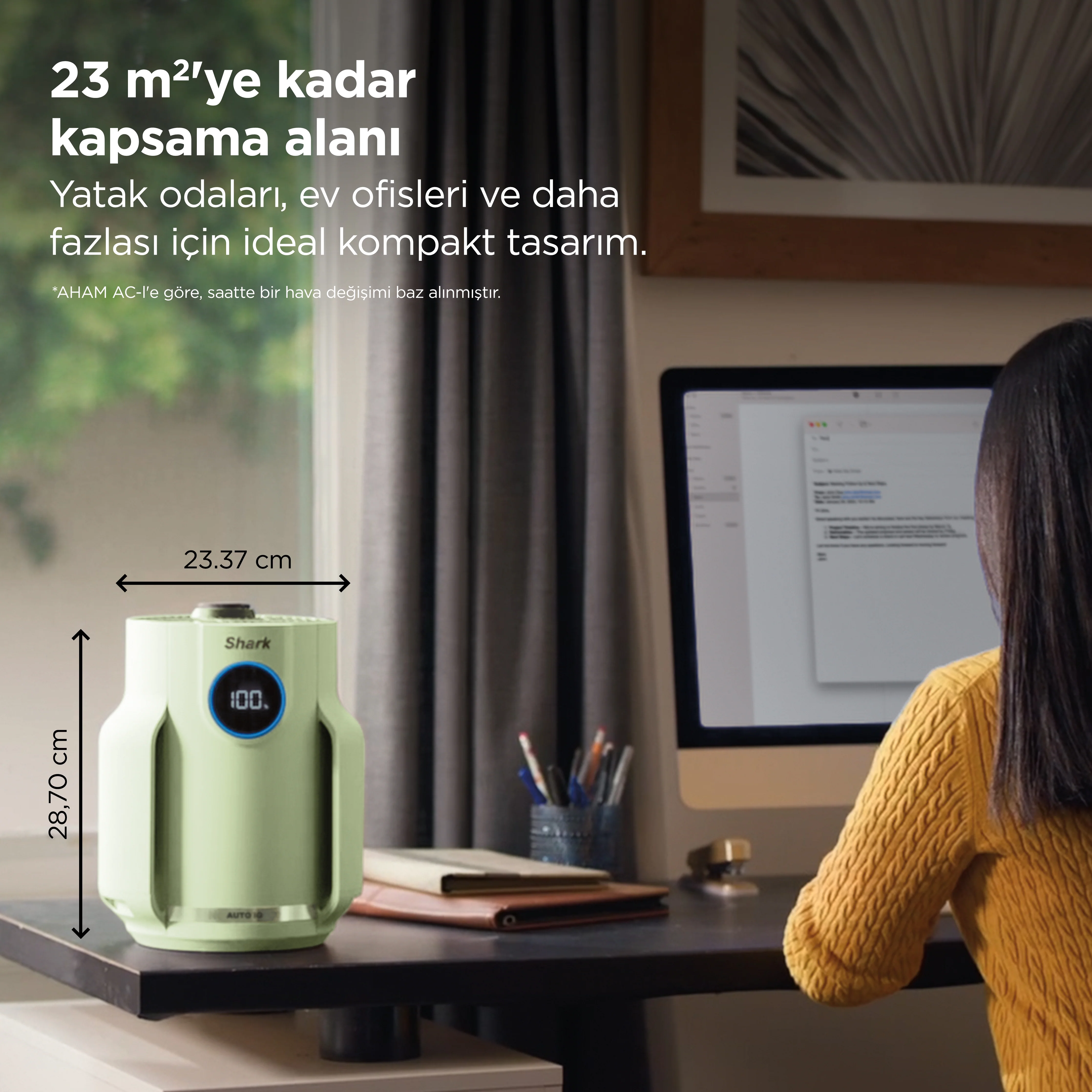 Shark NeverChange5 Compact Pro Hava Temizleyici - Mint Yeşili - Image 6