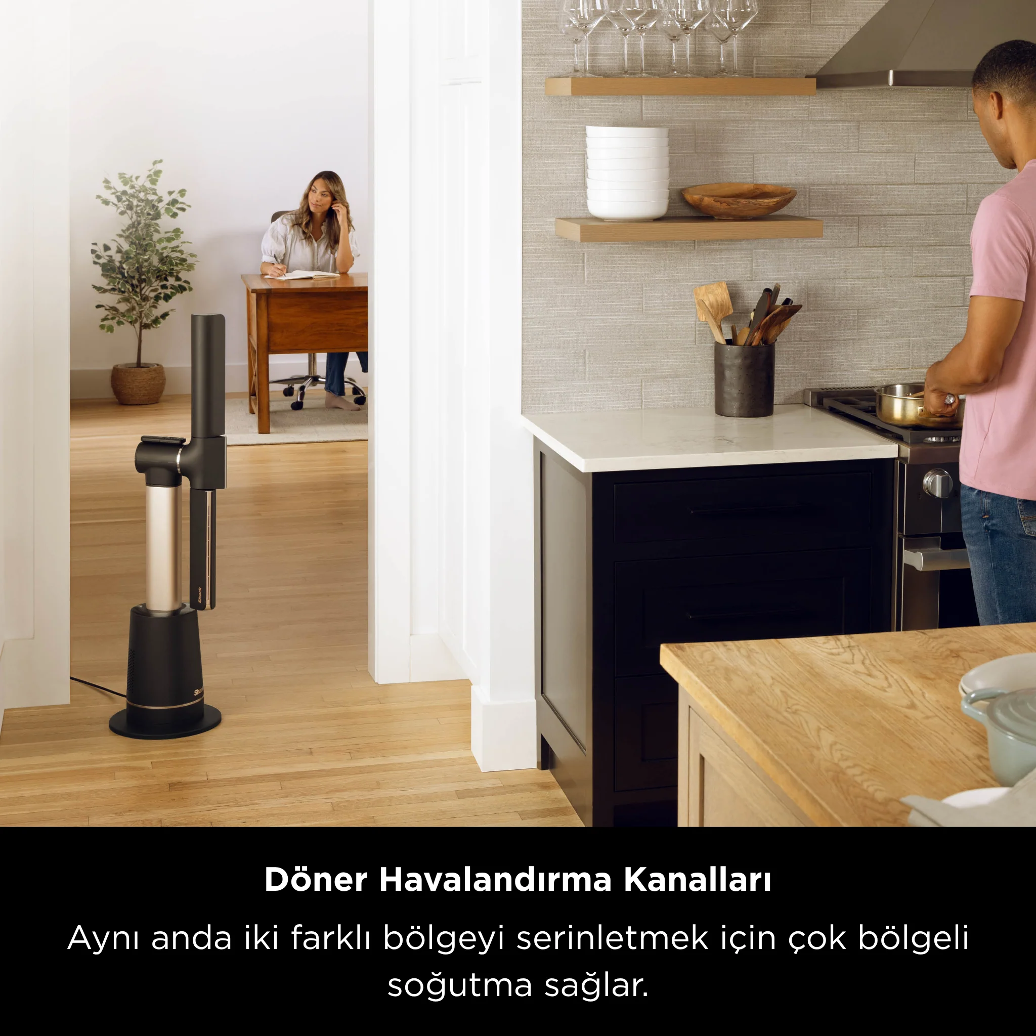 Shark TurboBlade Çok Yönlü Yüksek Hızlı Serinletici Fan– Gri - Image 5
