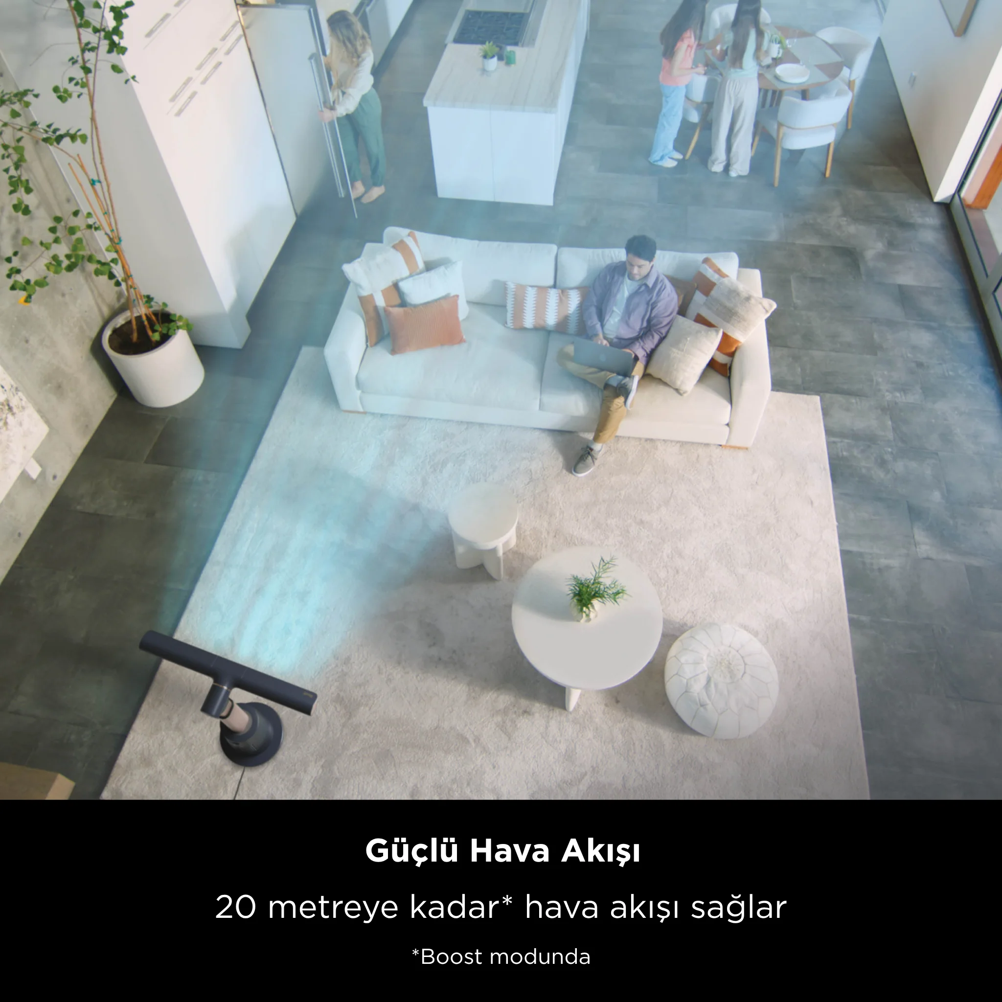 Shark TurboBlade Çok Yönlü Yüksek Hızlı Serinletici Fan– Gri - Image 9